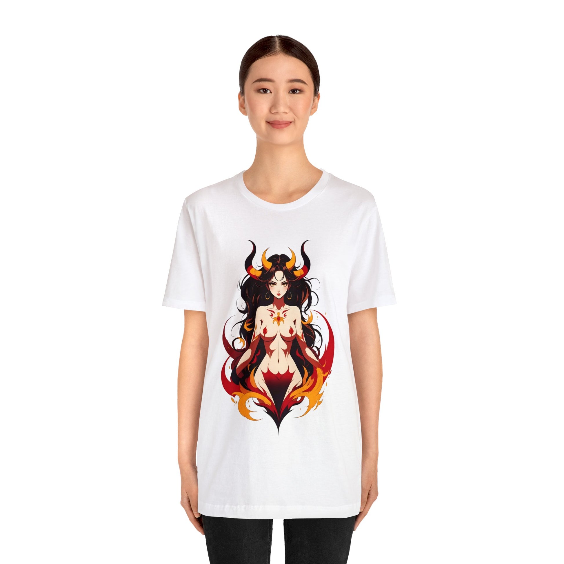Kǎtōng Piàn - Devil Woman Collection - Ember - Unisex Jersey Short Sleeve Tee Printify