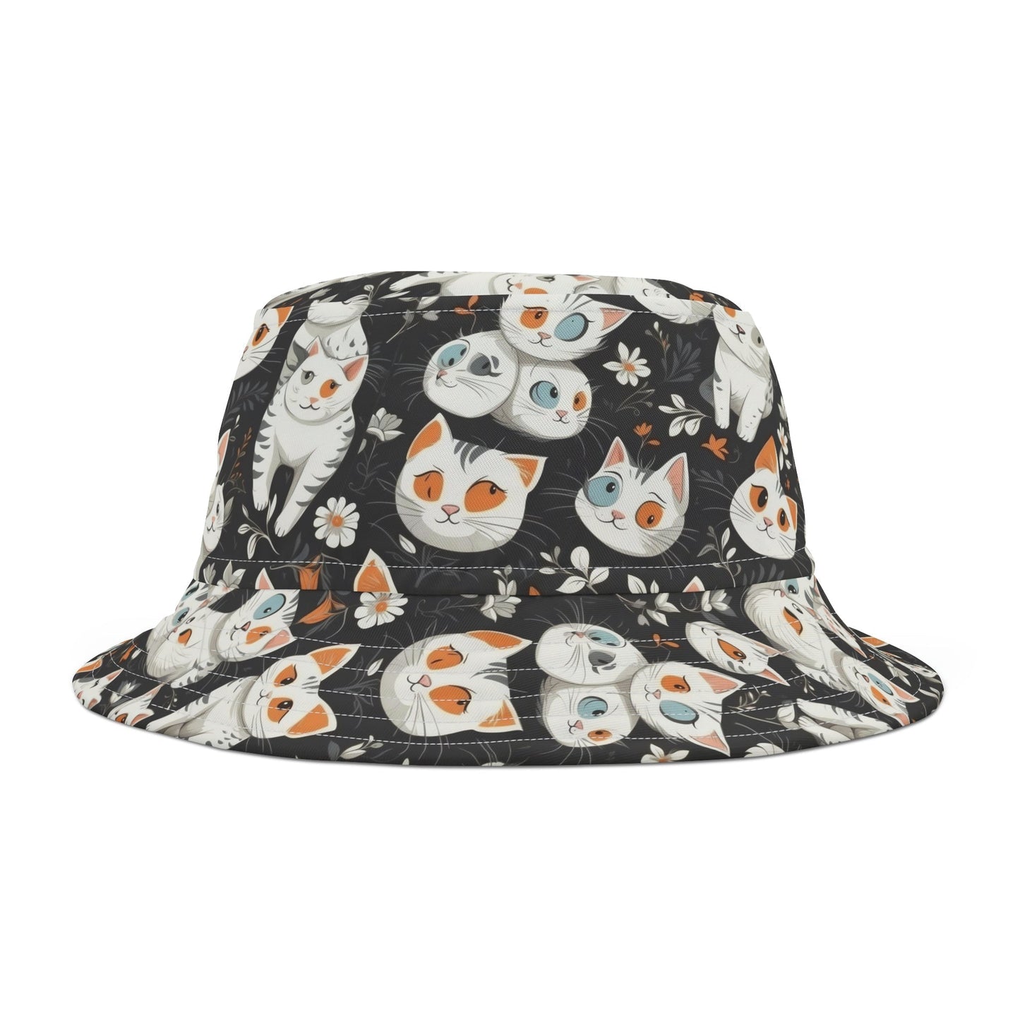 Cats With Two Brain Cells Bucket Hat Verdine Daniels