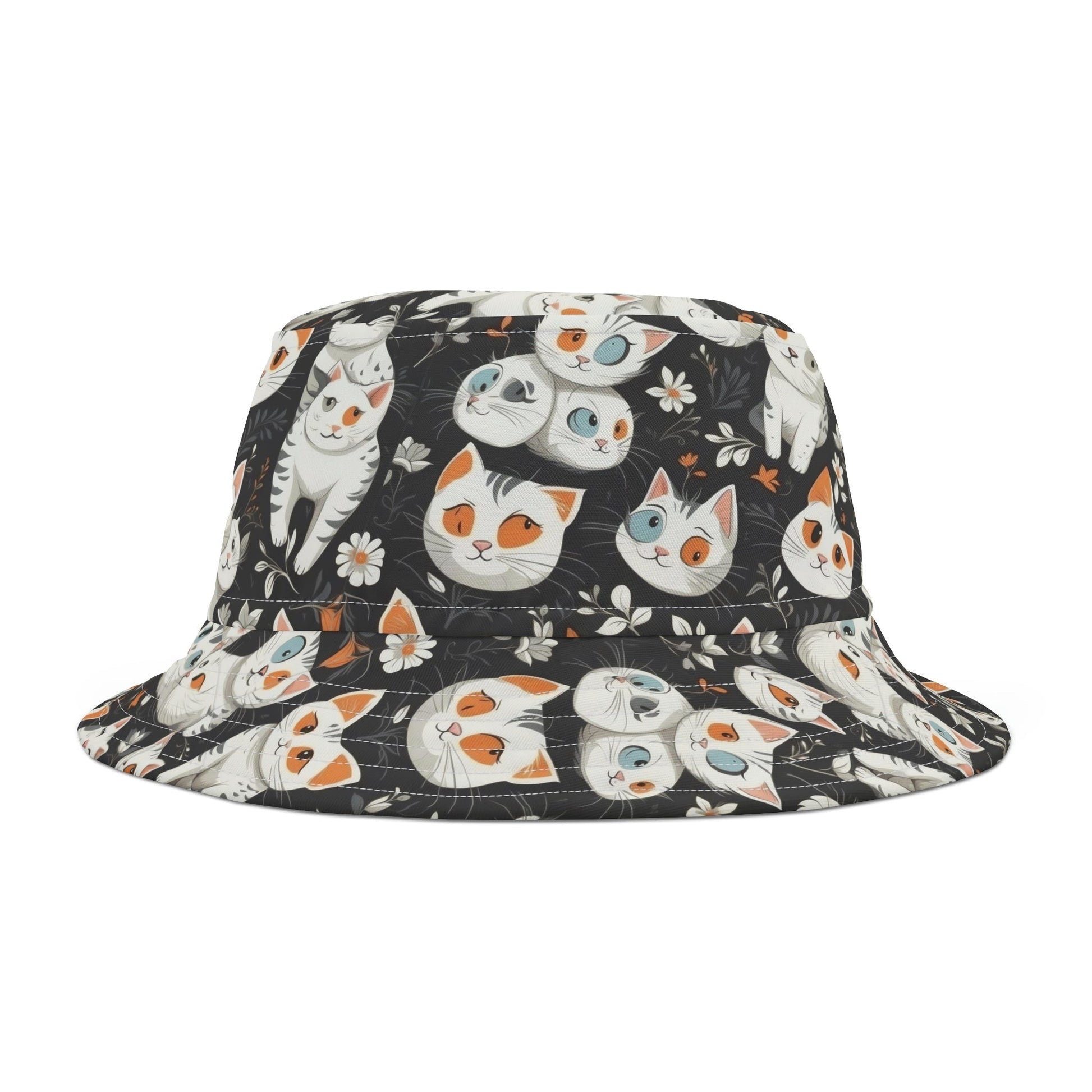 Cats With Two Brain Cells Bucket Hat Verdine Daniels