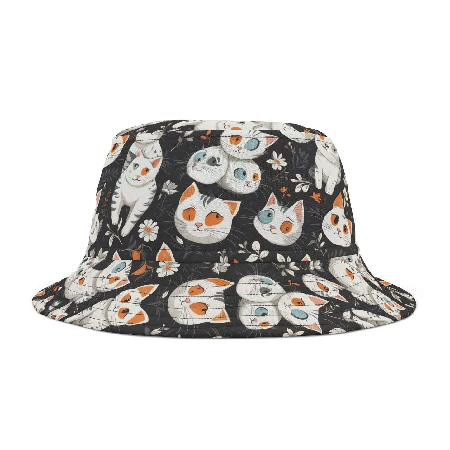 Cats With Two Brain Cells Bucket Hat Verdine Daniels