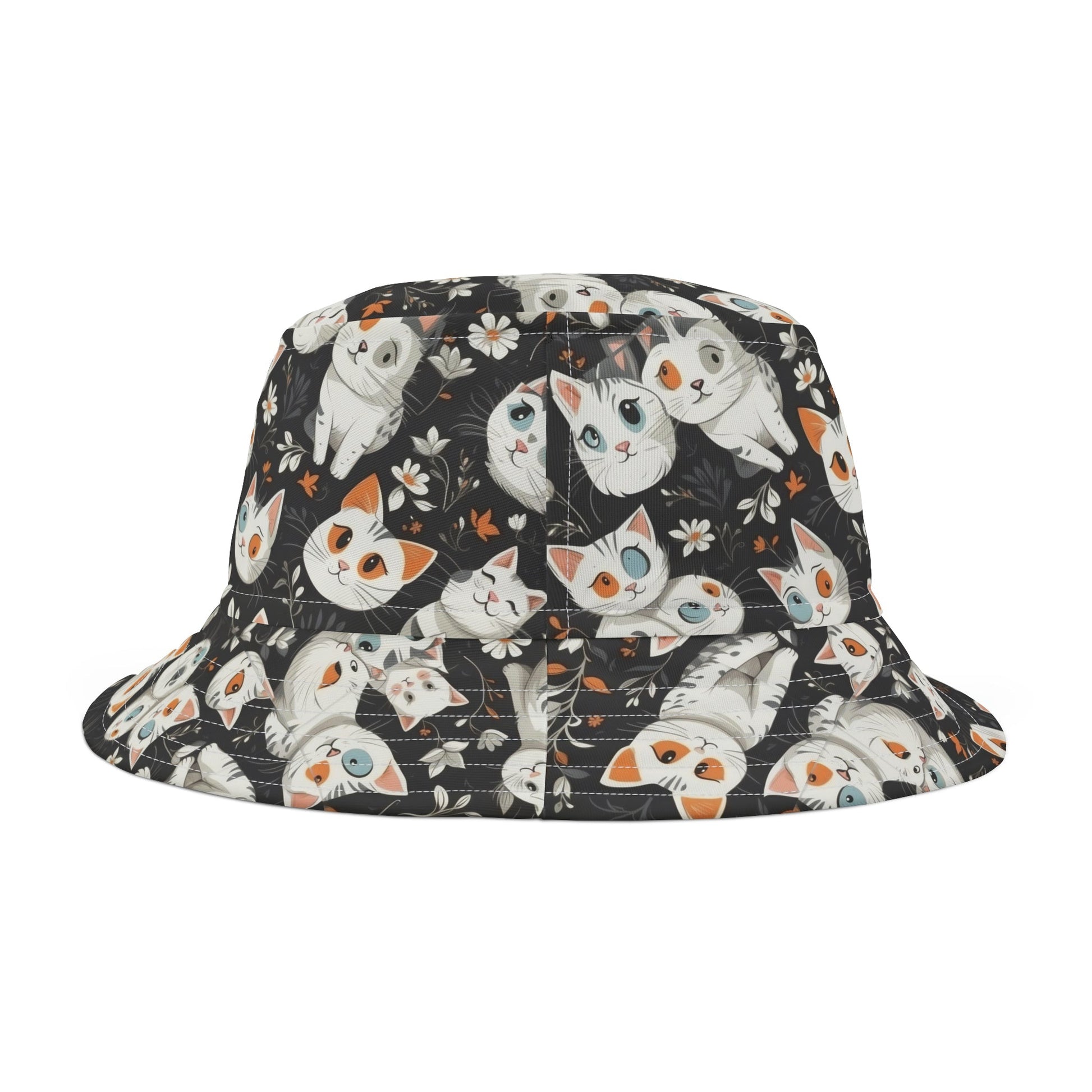 Cats With Two Brain Cells Bucket Hat Verdine Daniels