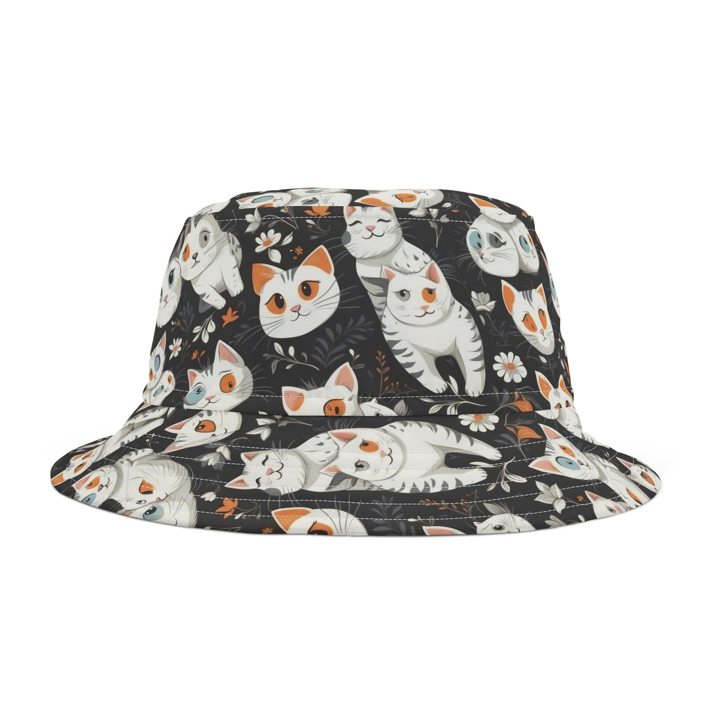 Cats With Two Brain Cells Bucket Hat Verdine Daniels