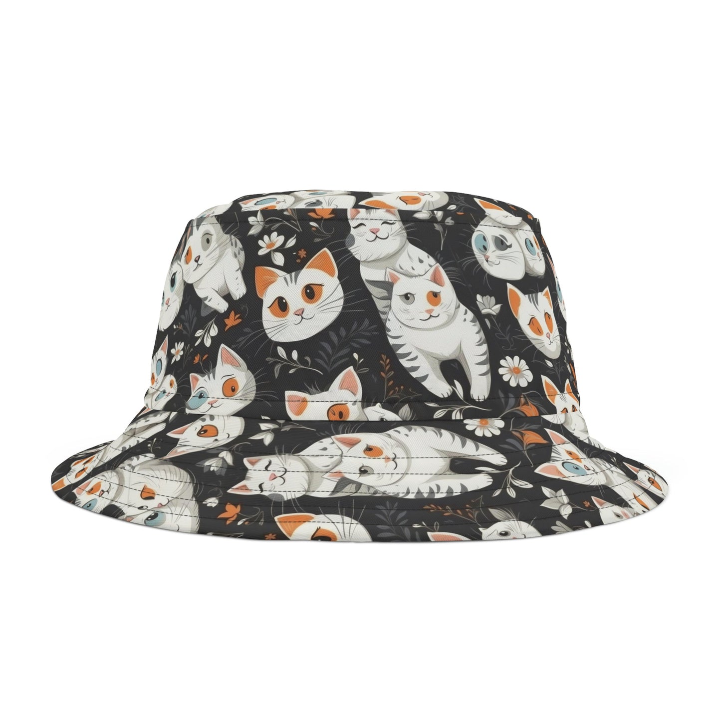 Cats With Two Brain Cells Bucket Hat Verdine Daniels