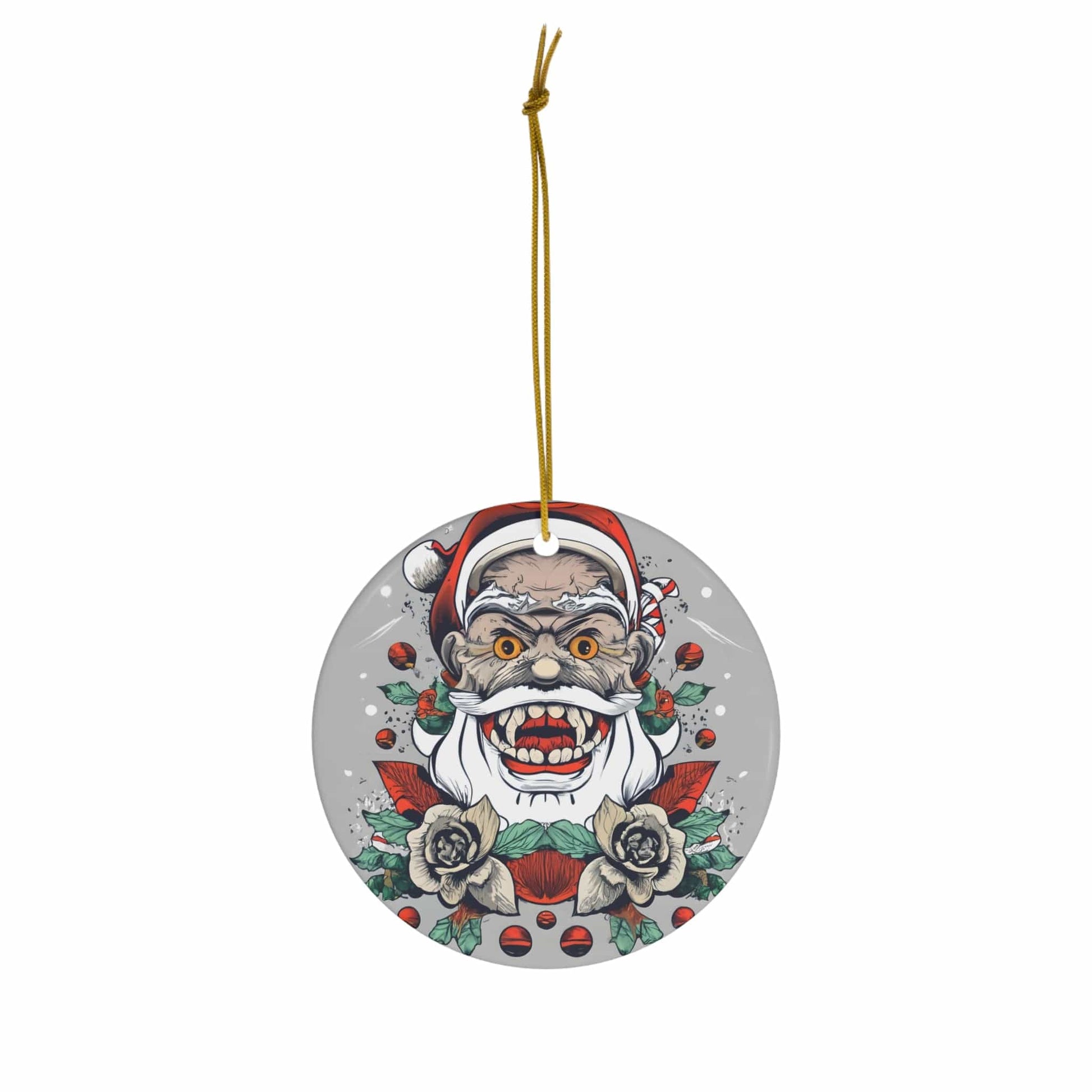 Dark Kult Bad Santa Ceramic Ornament, 4 Shapes Verdine Daniels