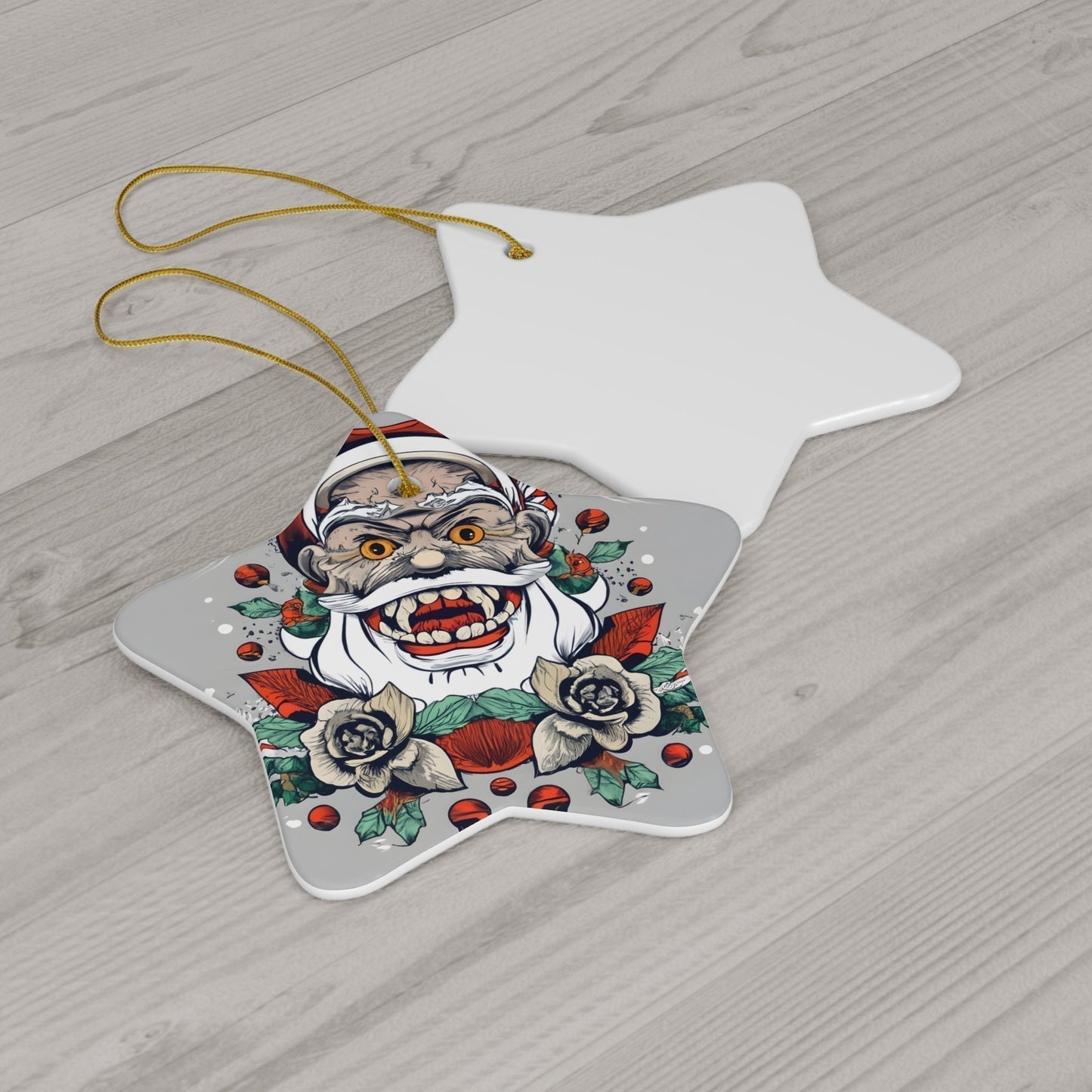 Dark Kult Bad Santa Ceramic Ornament, 4 Shapes Verdine Daniels