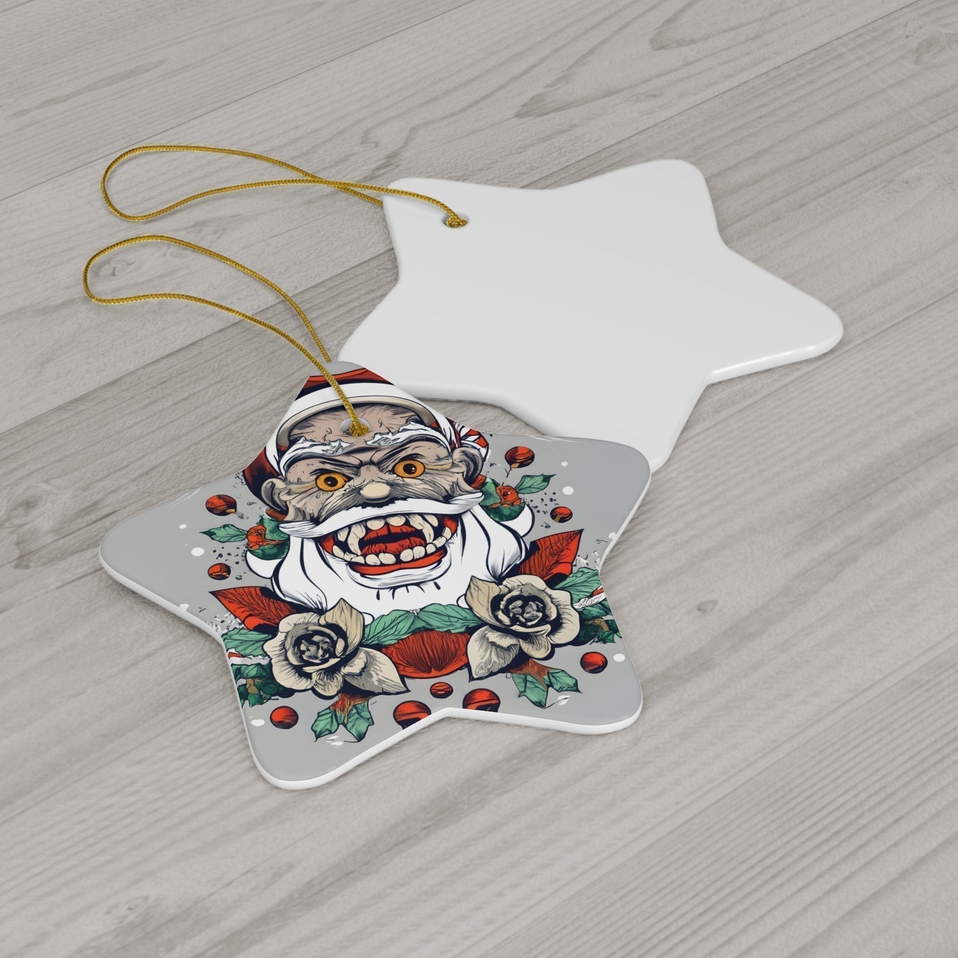 Dark Kult Bad Santa Ceramic Ornament, 4 Shapes Verdine Daniels