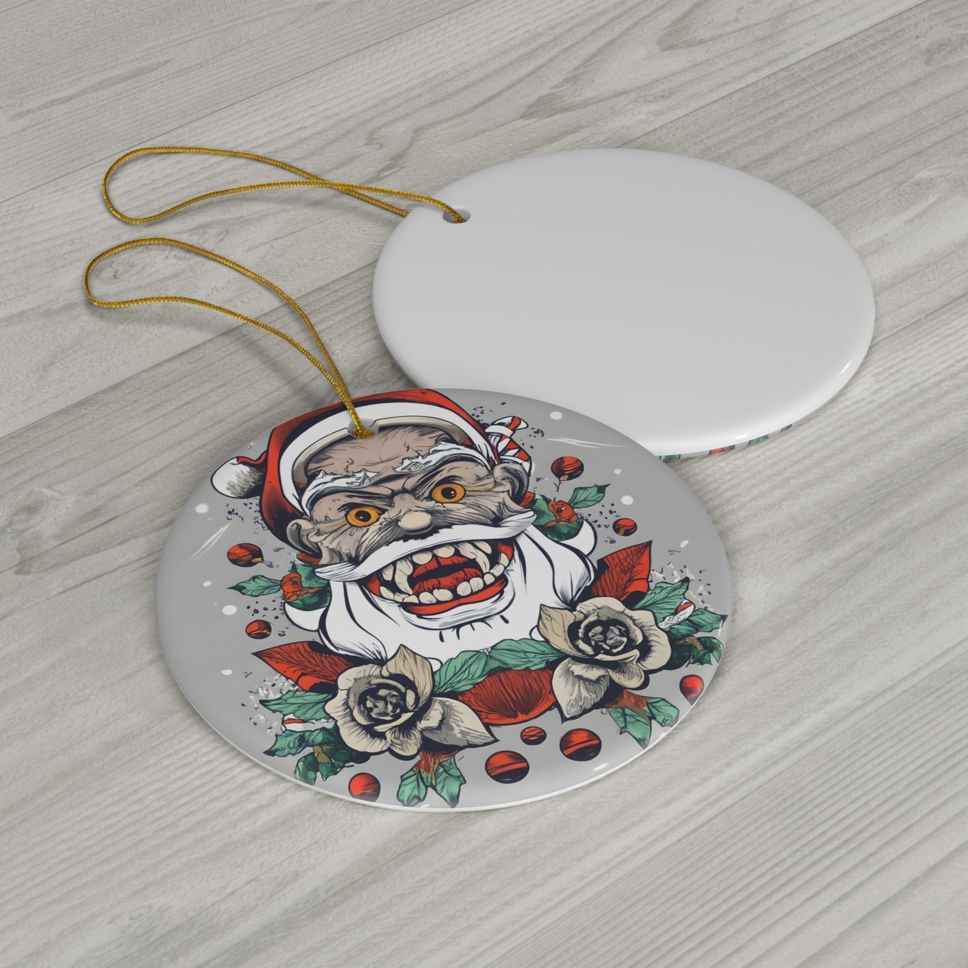 Dark Kult Bad Santa Ceramic Ornament, 4 Shapes Verdine Daniels