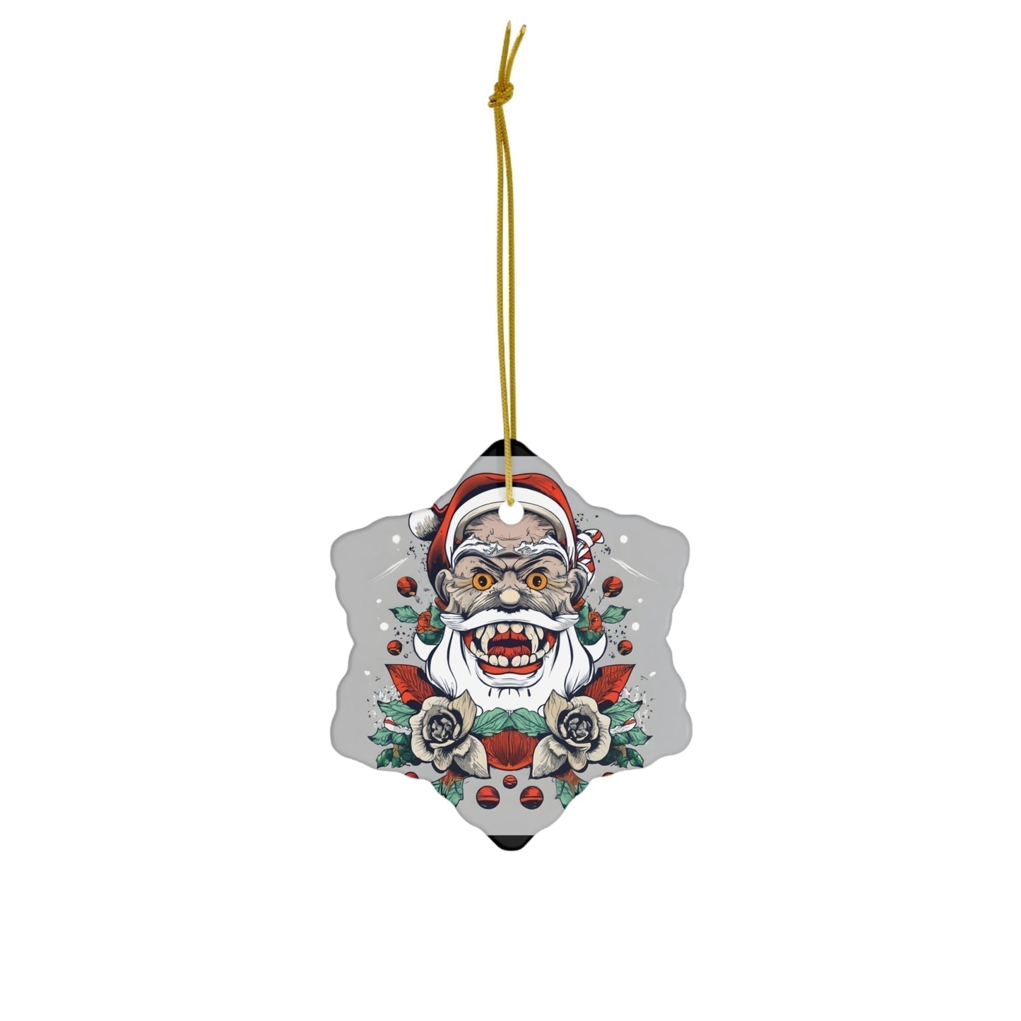 Dark Kult Bad Santa Ceramic Ornament, 4 Shapes Verdine Daniels