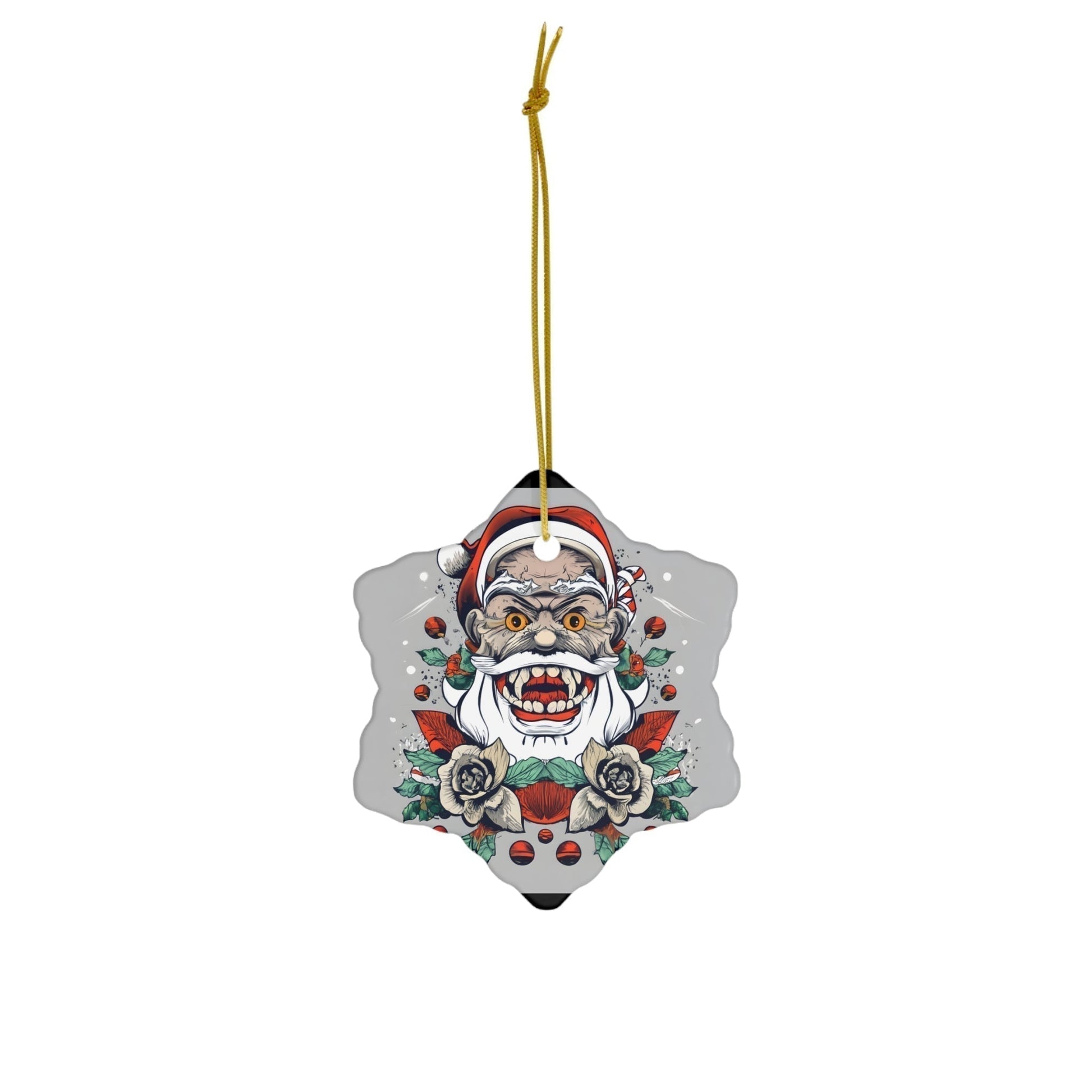 Dark Kult Bad Santa Ceramic Ornament, 4 Shapes Verdine Daniels
