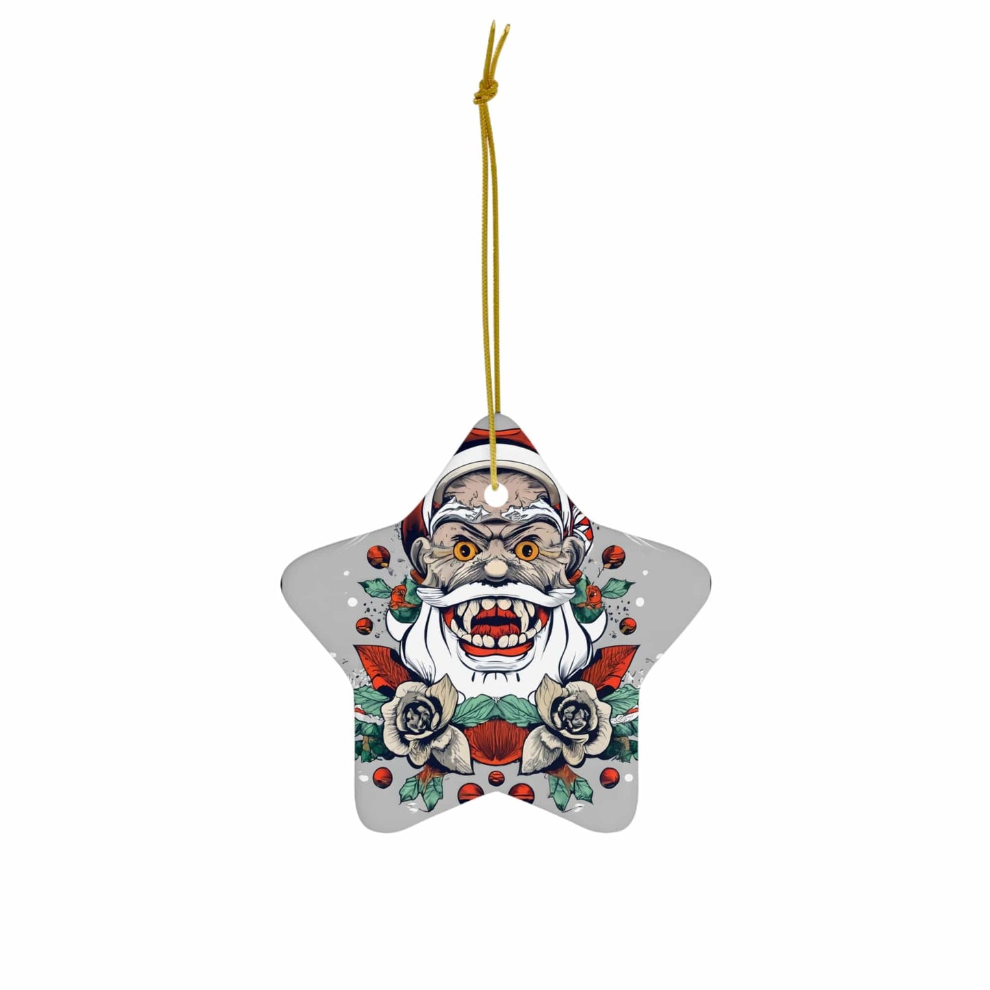 Dark Kult Bad Santa Ceramic Ornament, 4 Shapes Verdine Daniels