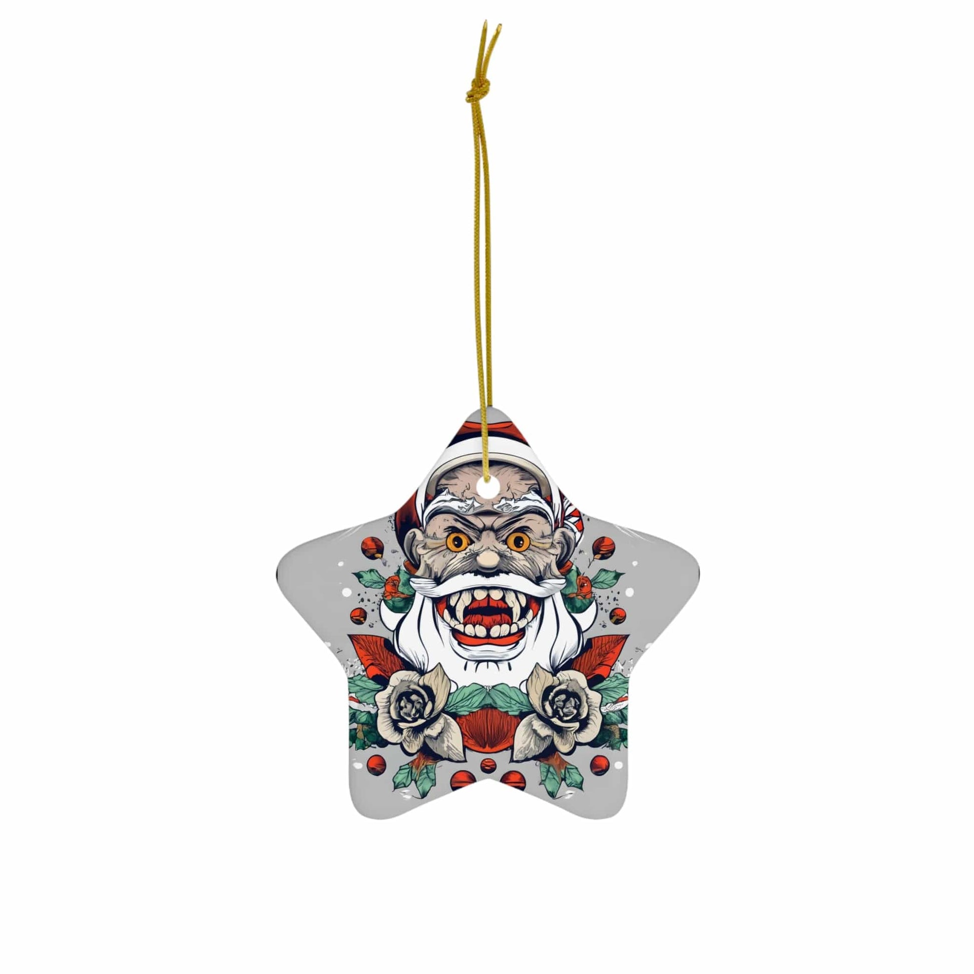 Dark Kult Bad Santa Ceramic Ornament, 4 Shapes Verdine Daniels