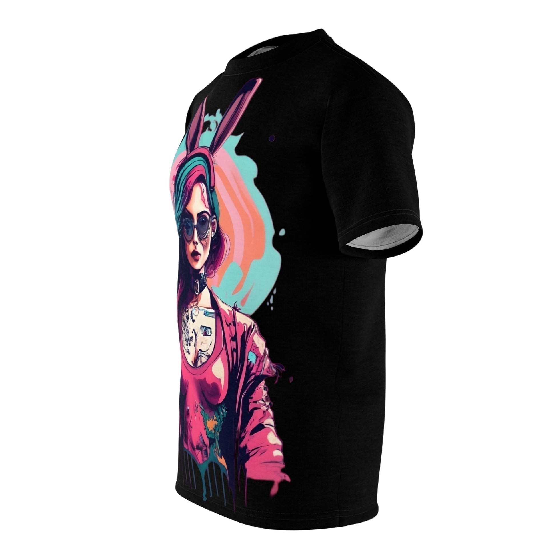 Dark Kult Cyberpunk Bunny Girl Unisex Cut & Sew Tee Verdine Daniels