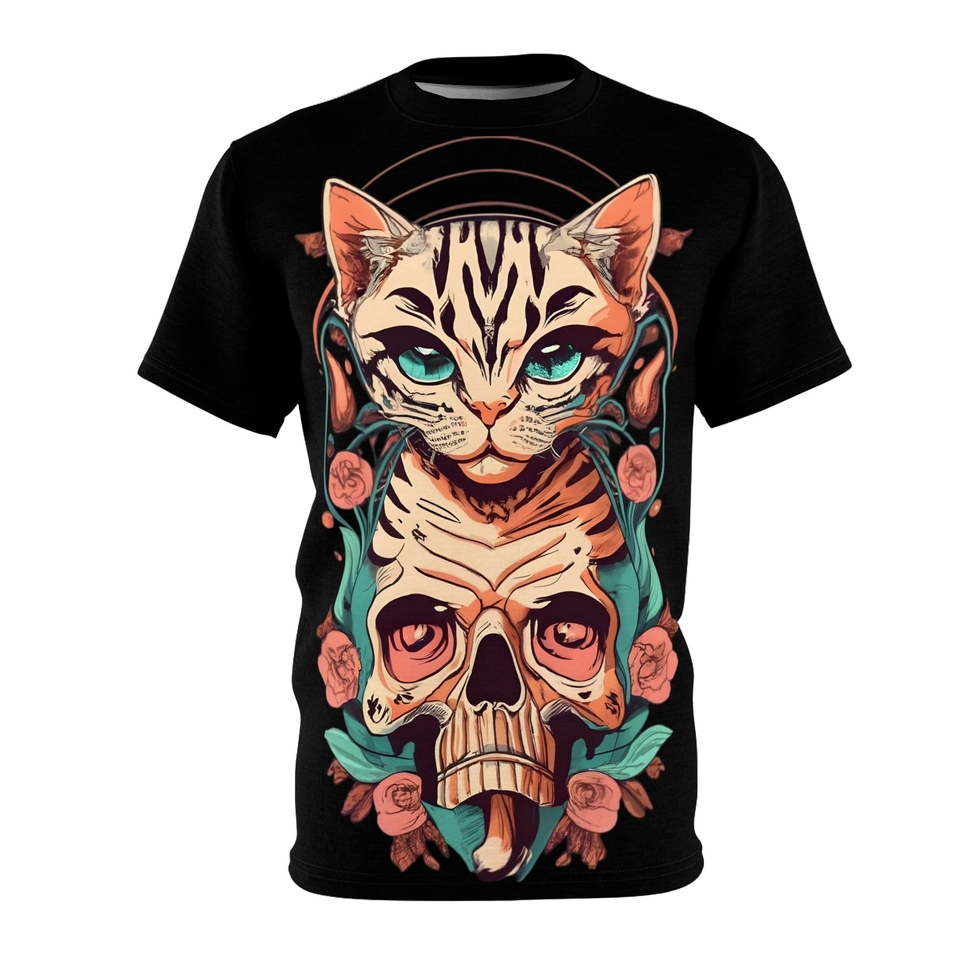 Dark Kult Death Cat Unisex Cut & Sew Tee Verdine Daniels