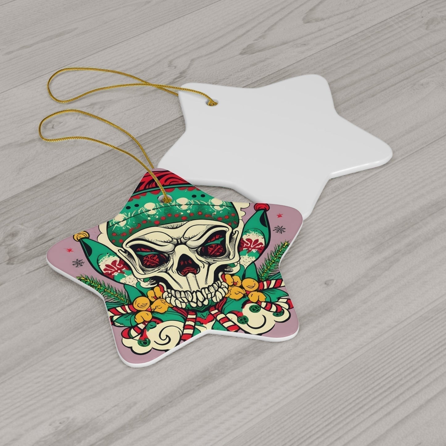 Dark Kult Evil Elf Ceramic Ornament, 4 Shapes Verdine Daniels