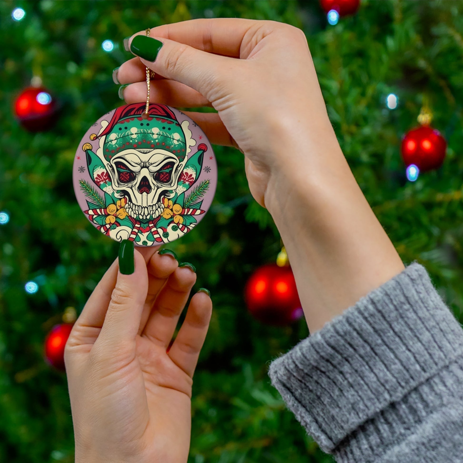 Dark Kult Evil Elf Ceramic Ornament, 4 Shapes Verdine Daniels