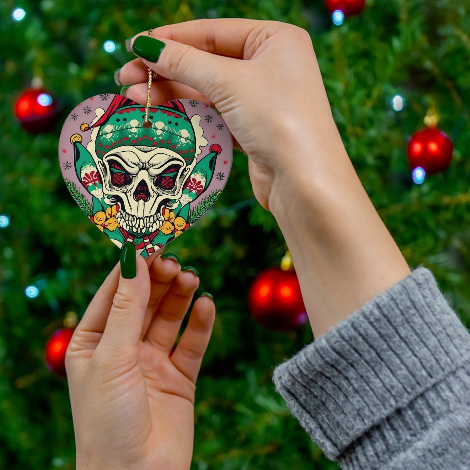 Dark Kult Evil Elf Ceramic Ornament, 4 Shapes Verdine Daniels