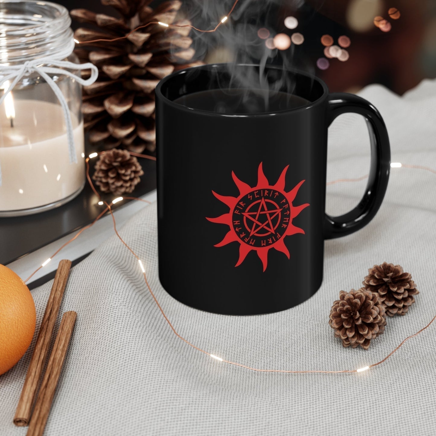 Dark Kult Flaming 11oz Black Mug Verdine Daniels
