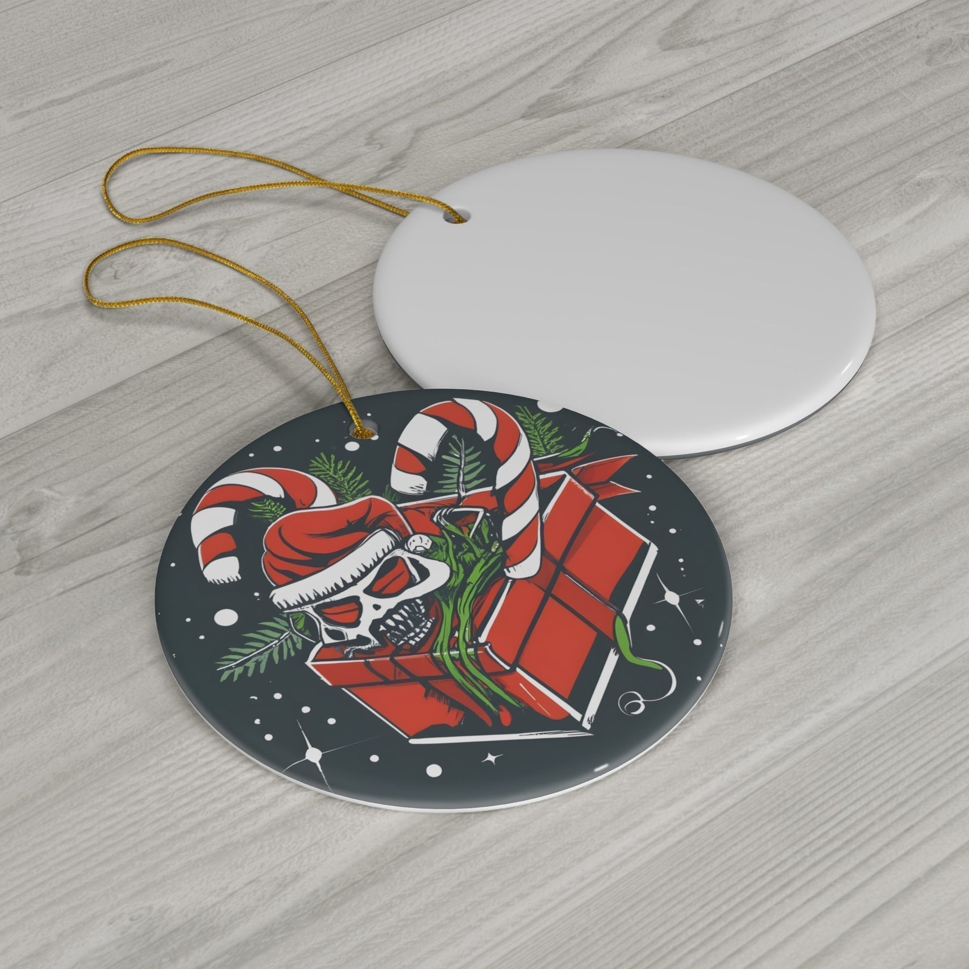 Dark Kult Mimic Christmas Gift Ceramic Ornament, 4 Shapes Verdine Daniels