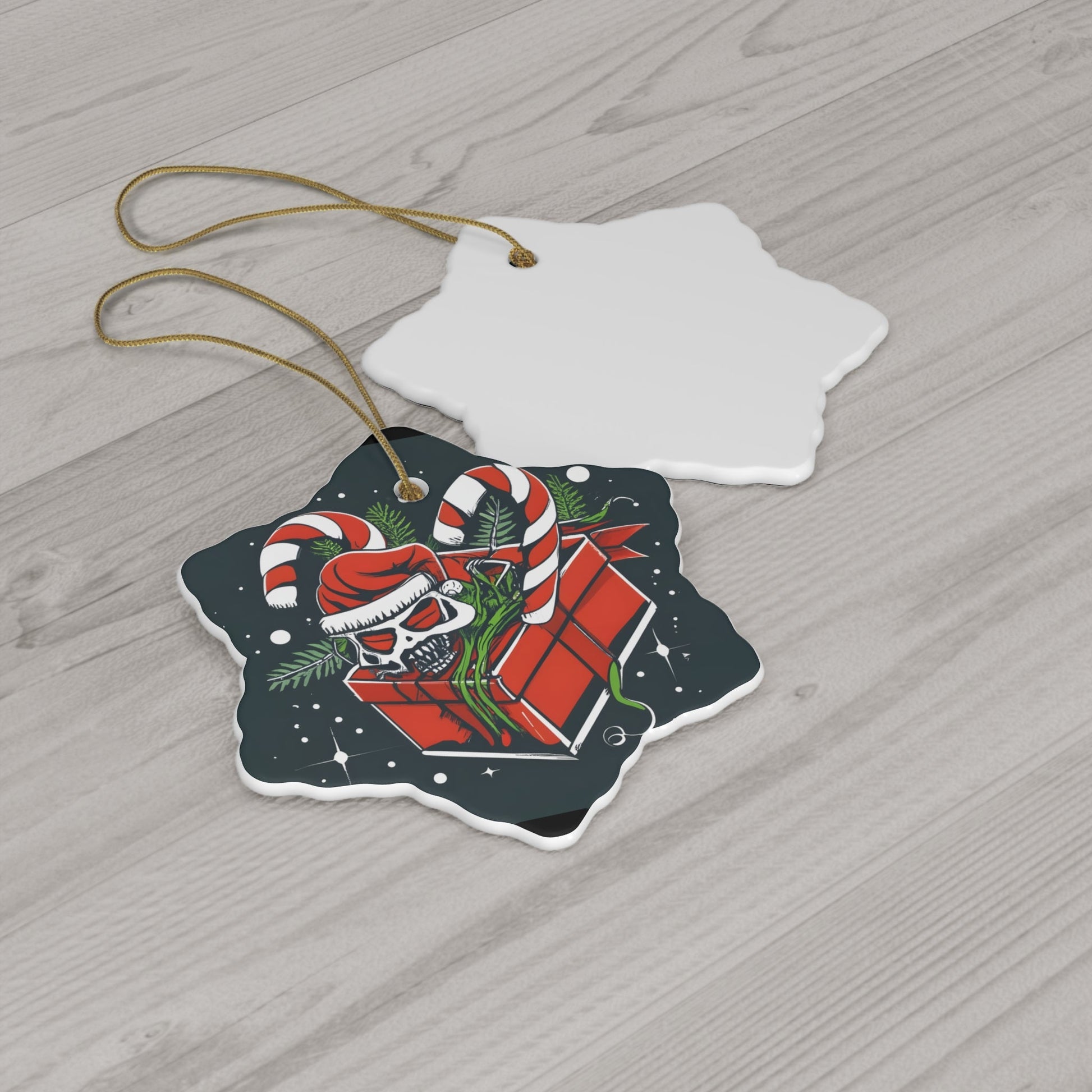 Dark Kult Mimic Christmas Gift Ceramic Ornament, 4 Shapes Verdine Daniels