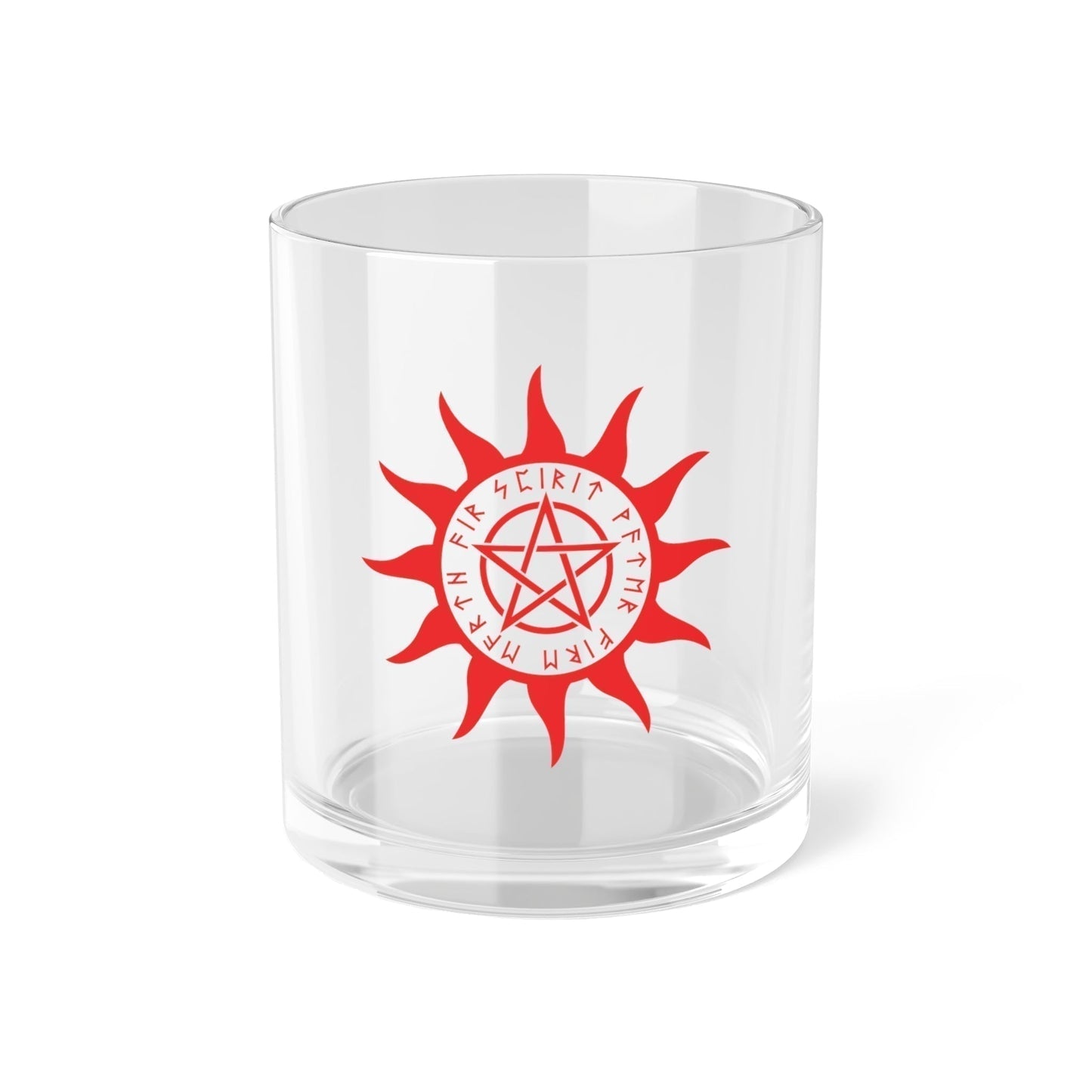 Dark Kult Red Flame Pentacle Bar Glass Verdine Daniels