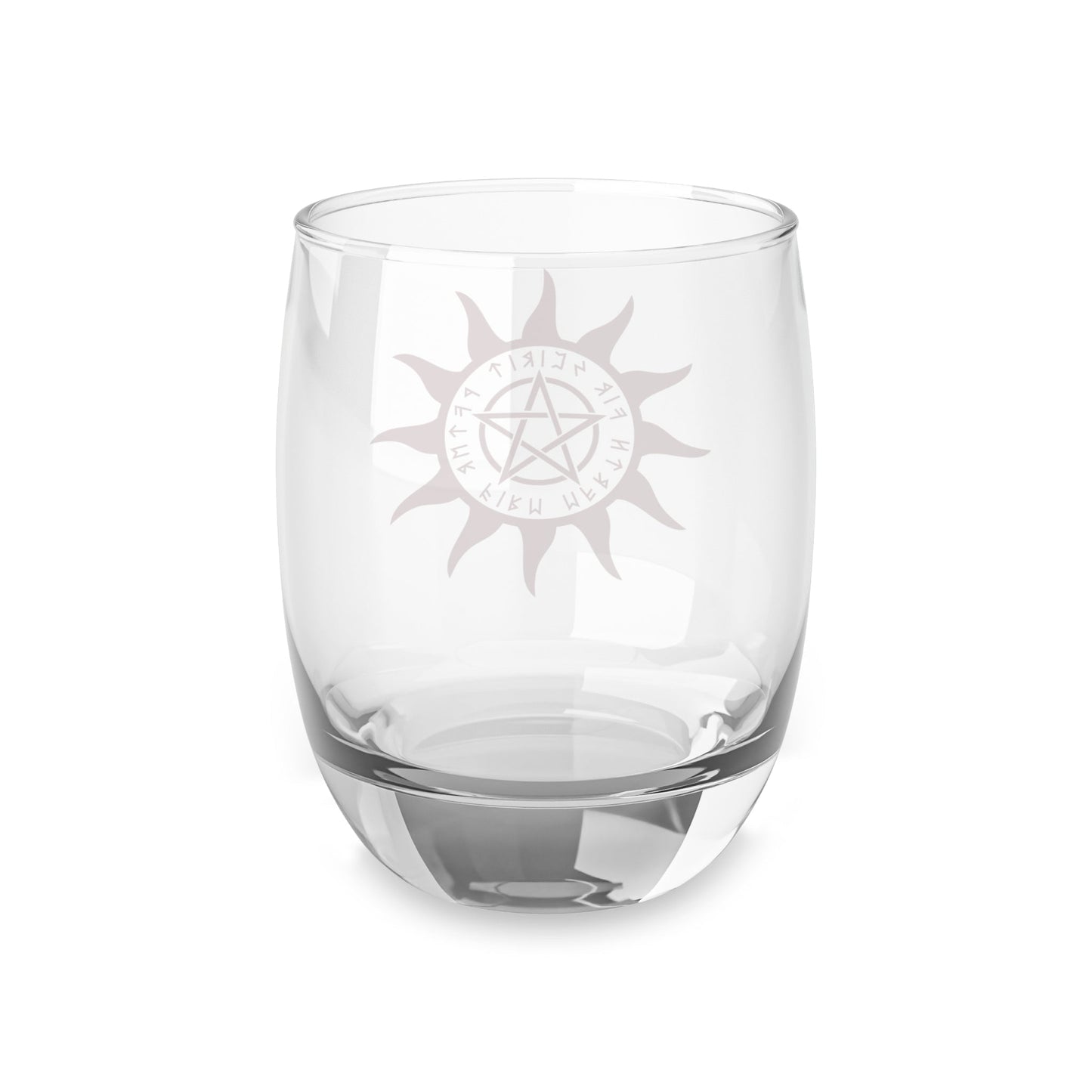 Dark Kult Red Flaming Pentacle Whiskey Glass Verdine Daniels