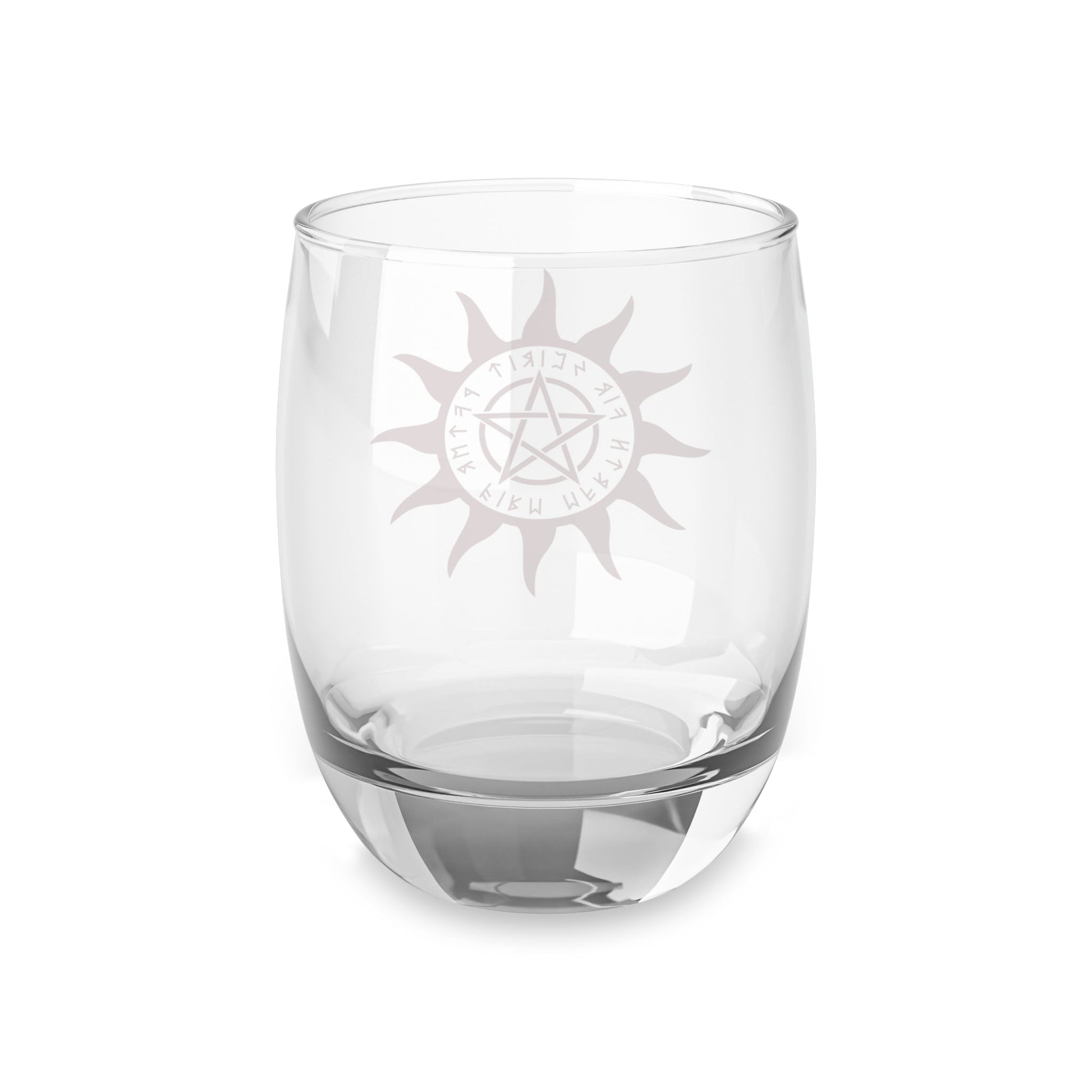 Dark Kult Red Flaming Pentacle Whiskey Glass Verdine Daniels