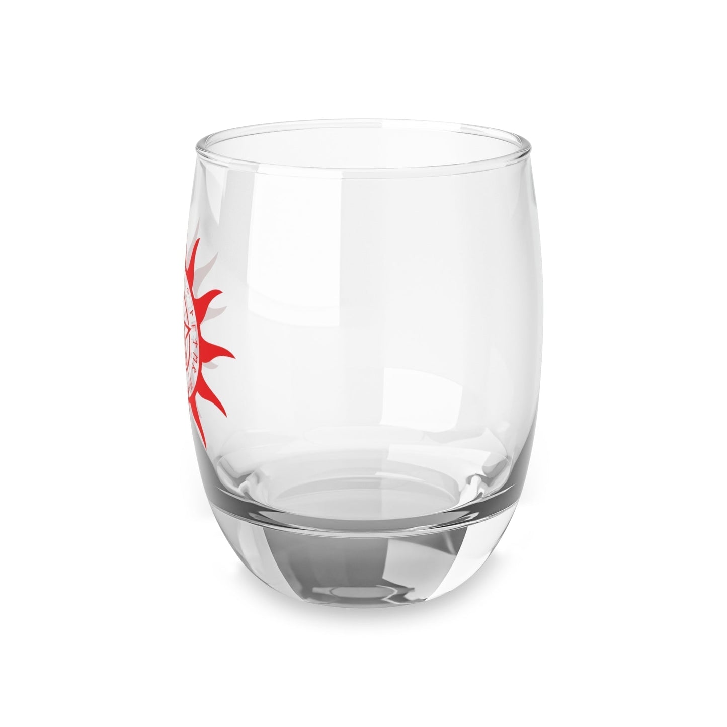 Dark Kult Red Flaming Pentacle Whiskey Glass Verdine Daniels