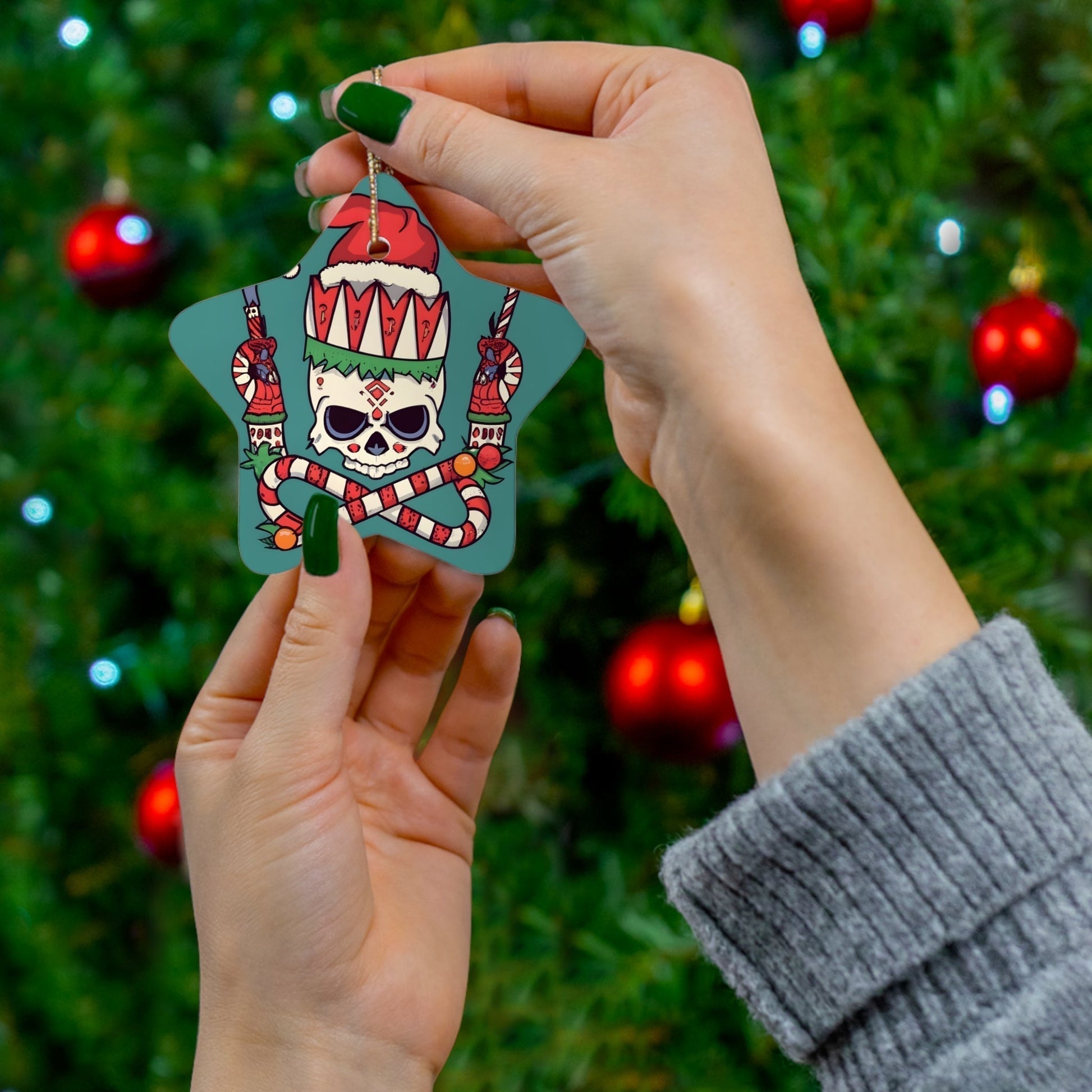 Dark Kult Silent Night Ceramic Ornament, 4 Shapes Verdine Daniels
