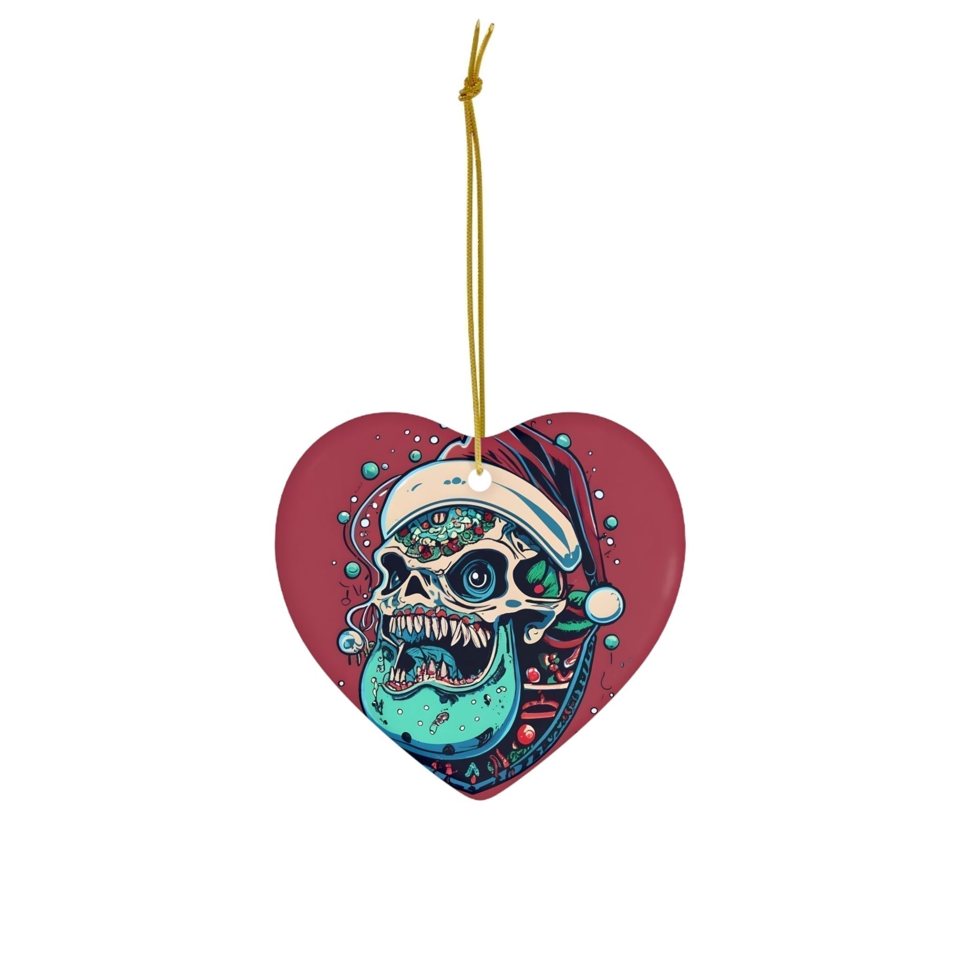 Dark Kult Skully Ceramic Ornament, 4 Shapes Verdine Daniels