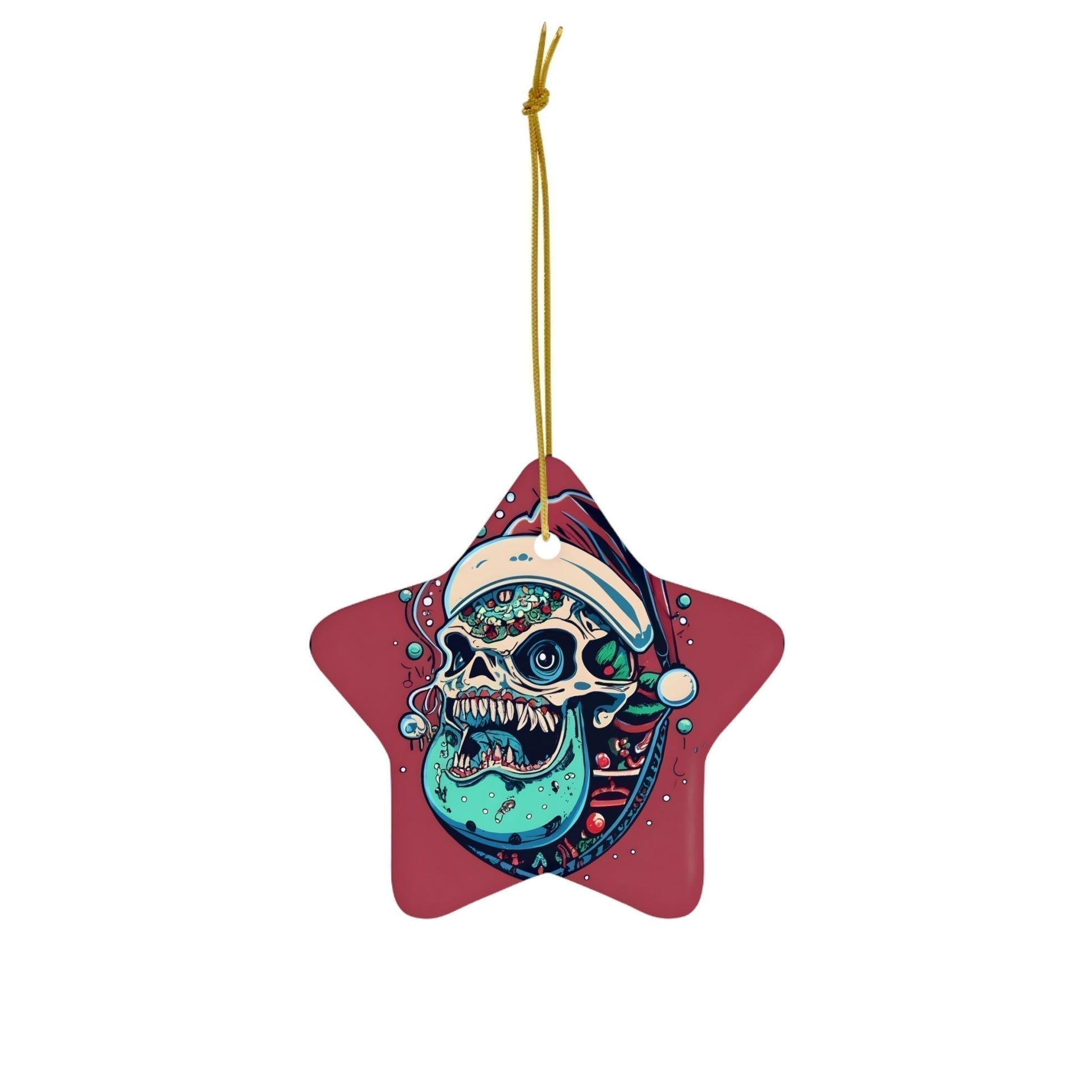 Dark Kult Skully Ceramic Ornament, 4 Shapes Verdine Daniels