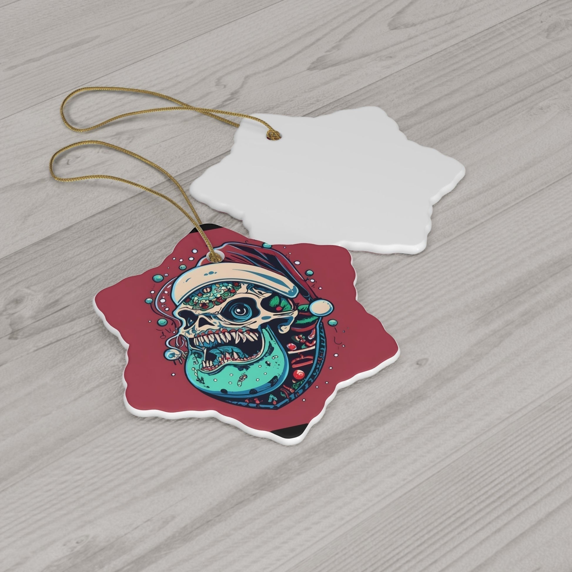 Dark Kult Skully Ceramic Ornament, 4 Shapes Verdine Daniels