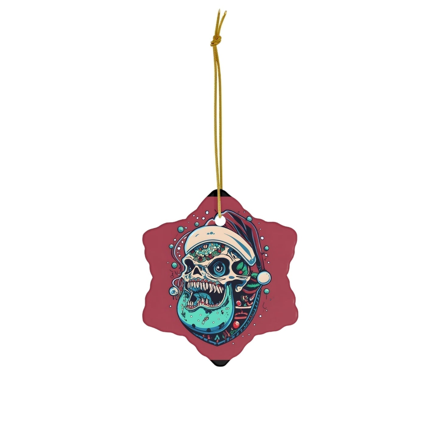 Dark Kult Skully Ceramic Ornament, 4 Shapes Verdine Daniels