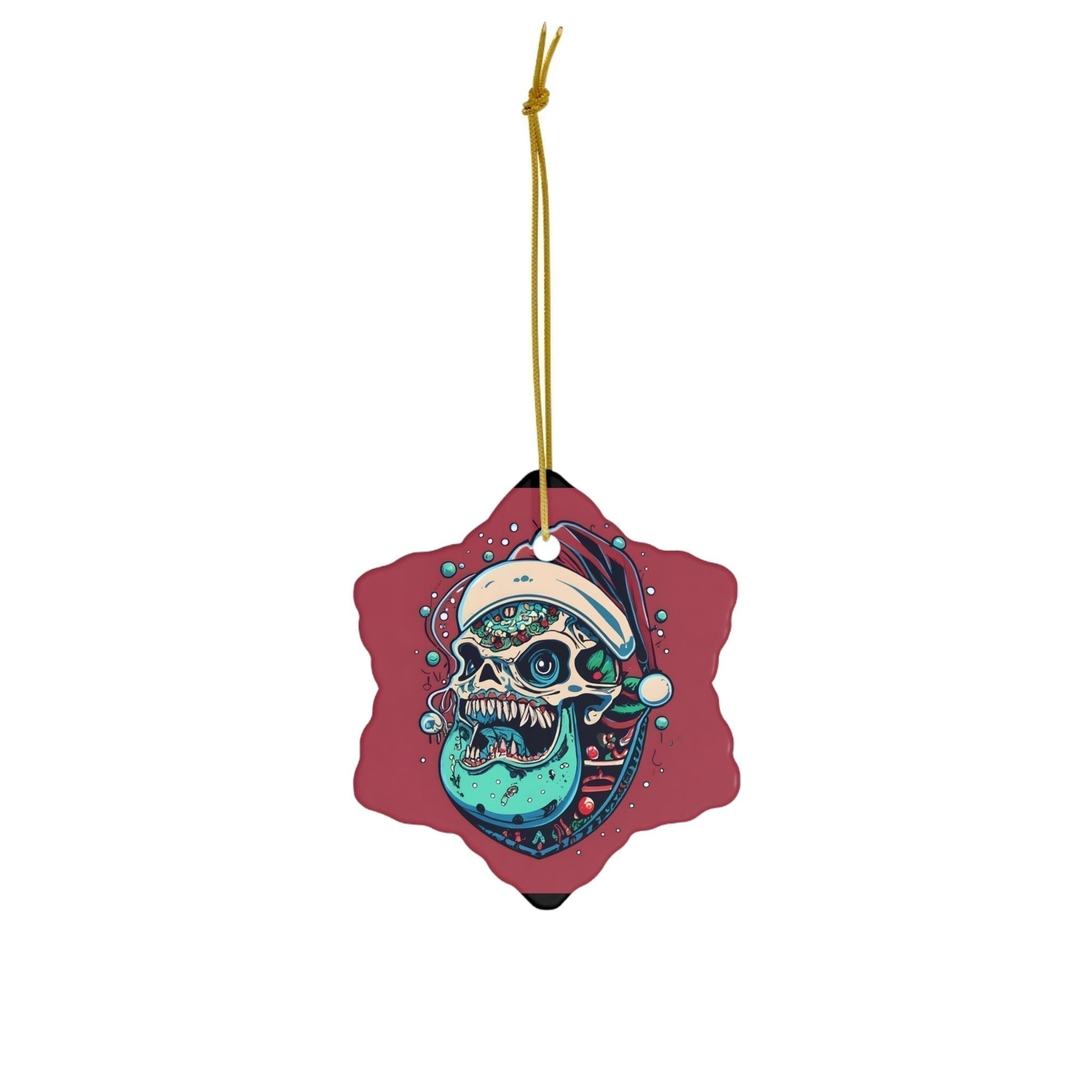 Dark Kult Skully Ceramic Ornament, 4 Shapes Verdine Daniels