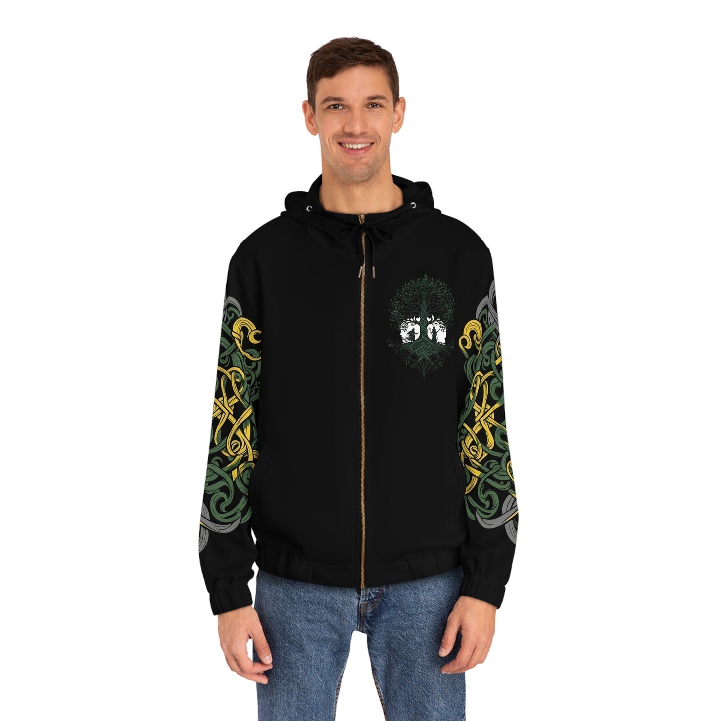 Dark Kult - The Northman Collection - Fenrir - Men's Full-Zip Hoodie (AOP) Verdine Daniels