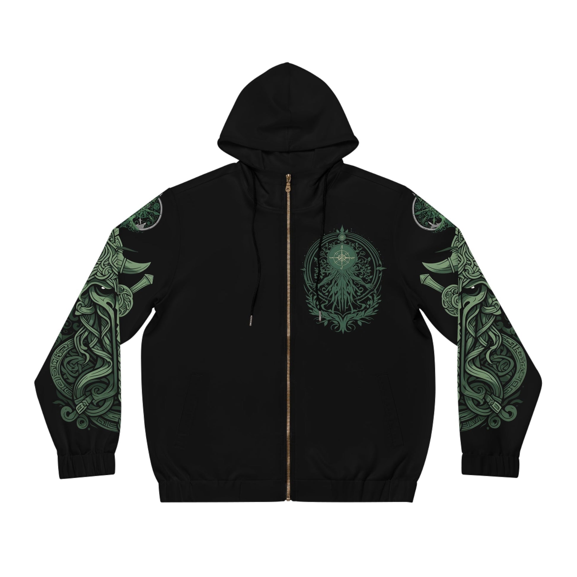 Dark Kult - The Northman Collection - The Seer - Men's Full-Zip Hoodie (AOP) Verdine Daniels