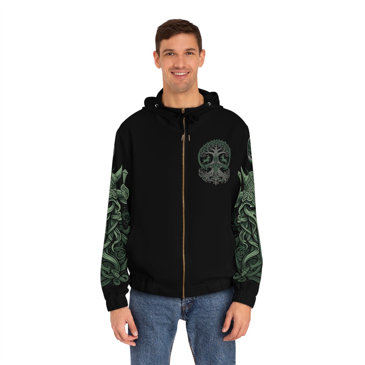Dark Kult - The Northman Collection - Thor - Men's Full-Zip Hoodie (AOP) Verdine Daniels