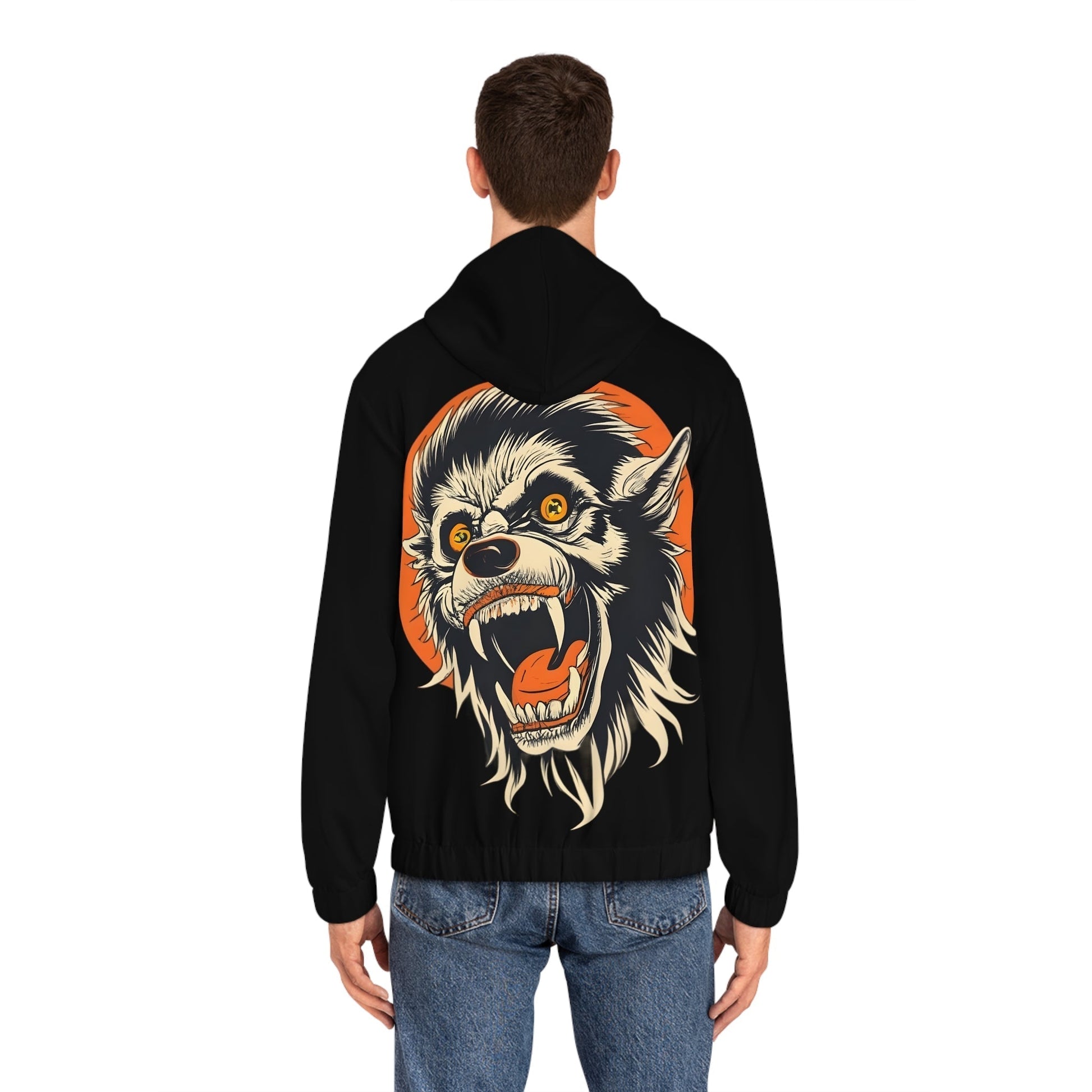 Dark Kult The Wolfman Men's Full-Zip Hoodie (AOP) Verdine Daniels