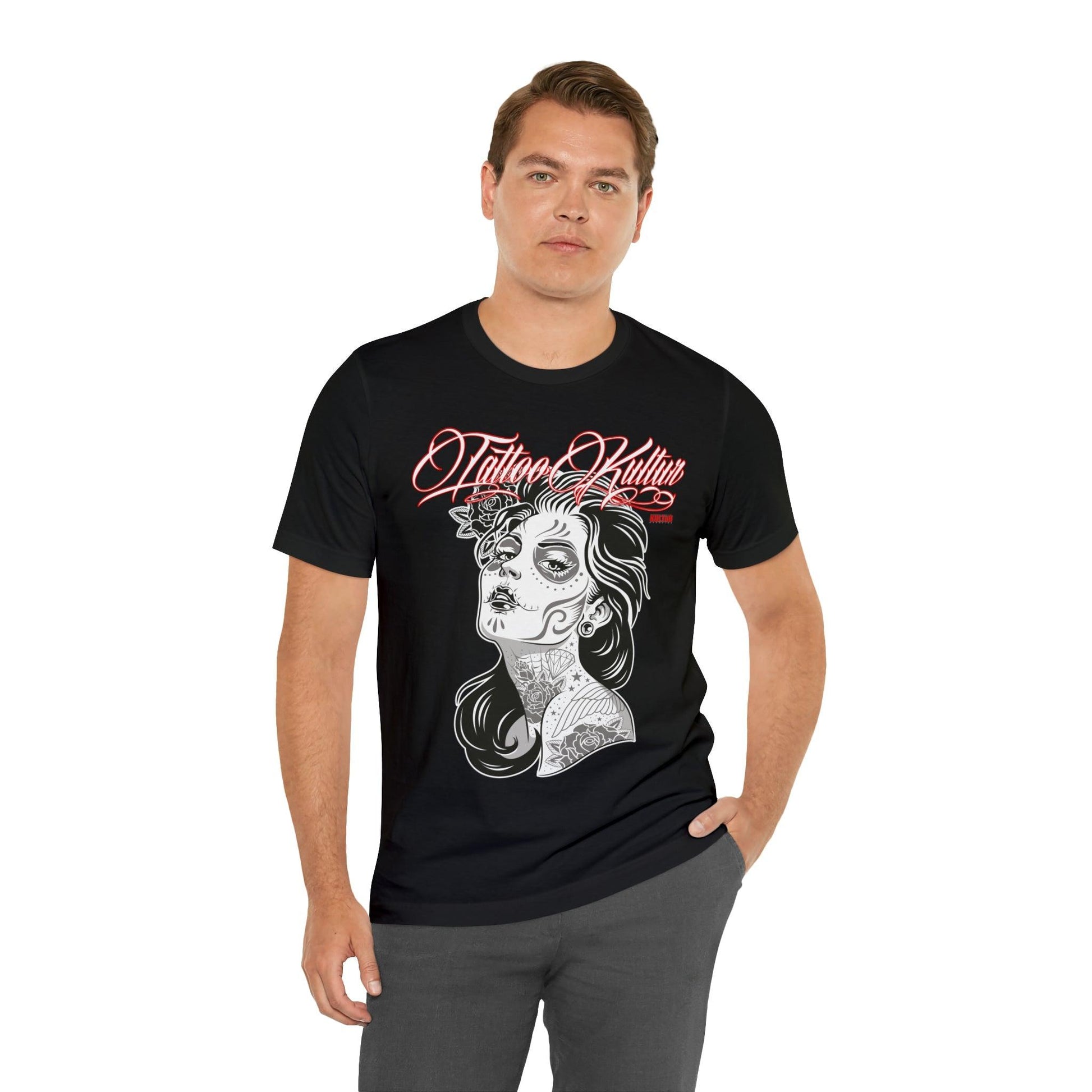 Tattoo Kultur - Dia De Los Meurtos Unisex Jersey Short Sleeve Tee Verdine Daniels