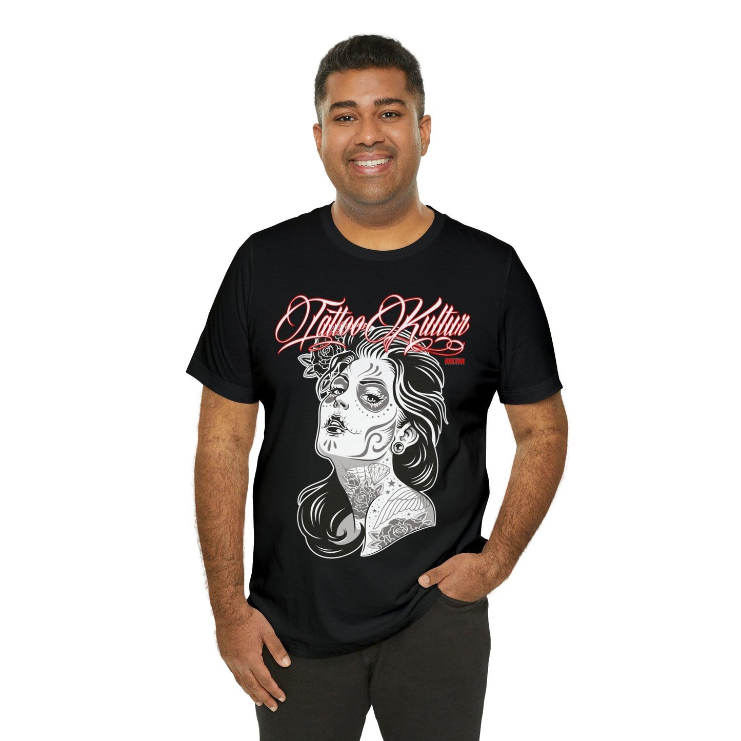 Tattoo Kultur - Dia De Los Meurtos Unisex Jersey Short Sleeve Tee Verdine Daniels