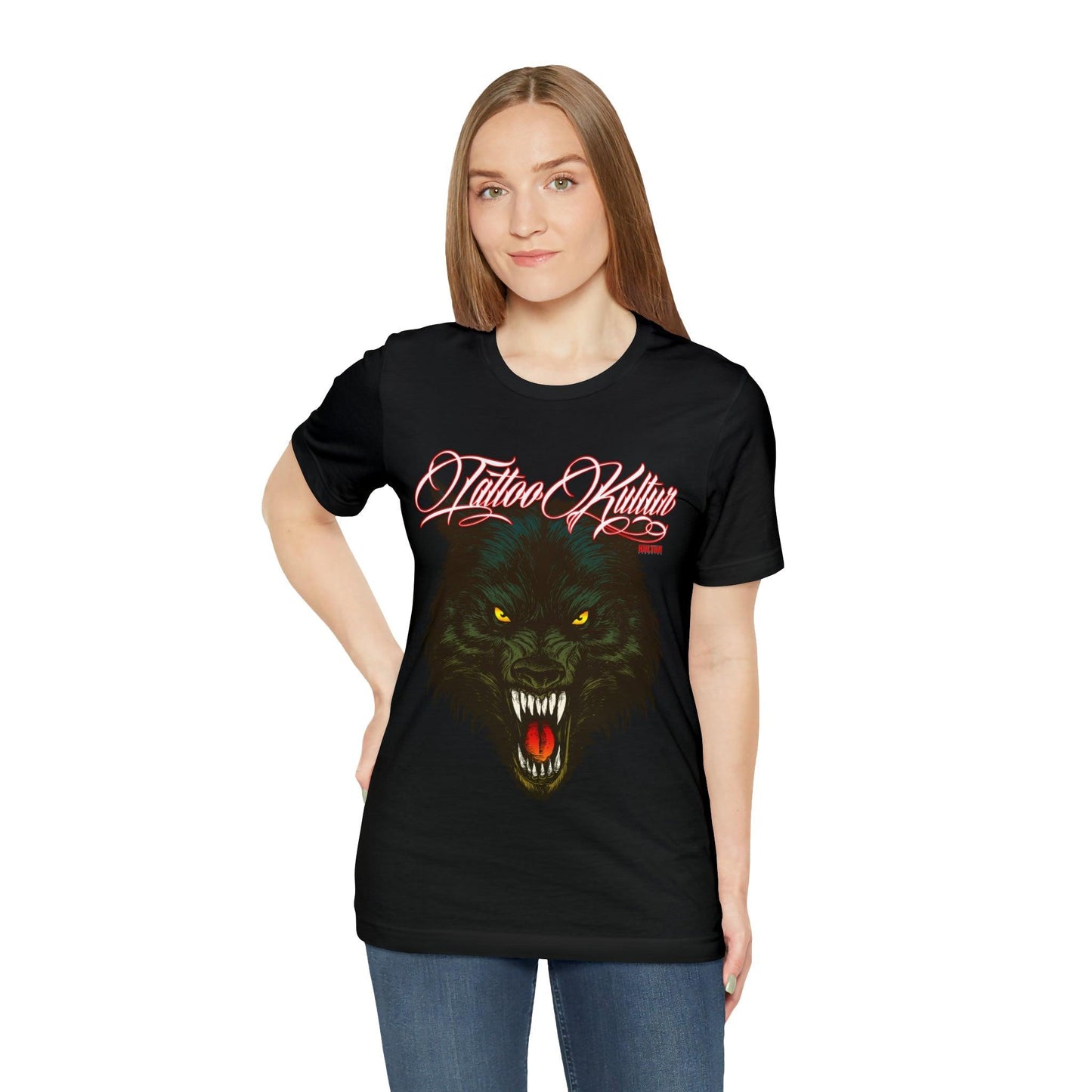 Tattoo Kultur - Wolf Snarl Unisex Jersey Short Sleeve Tee Verdine Daniels