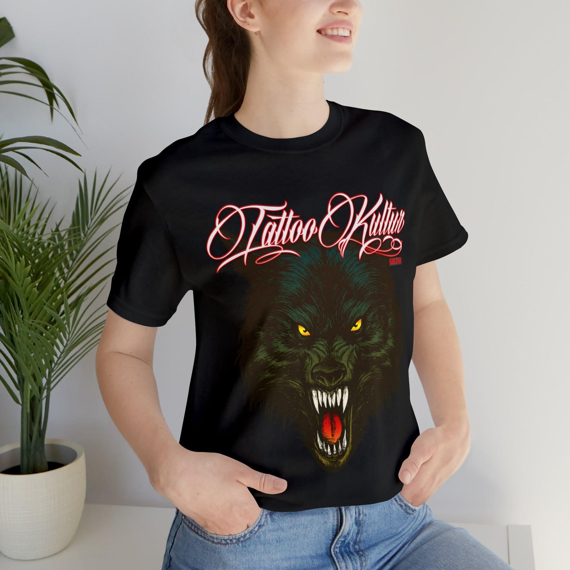 Tattoo Kultur - Wolf Snarl Unisex Jersey Short Sleeve Tee Verdine Daniels