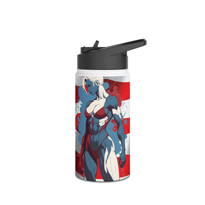 Kǎtōng Piàn - Prized Fighter Collection - America - 008 - Stainless Steel Water Bottle, Standard Lid