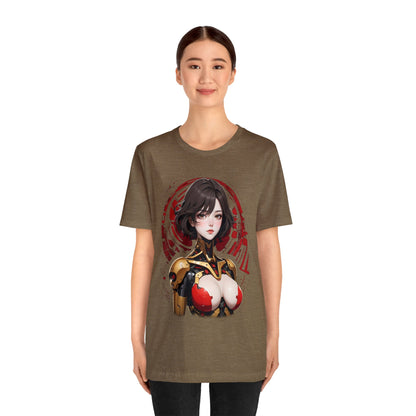 Kǎtōng Piàn - Mecha Girl Collection - Willow - Unisex Jersey Short Sleeve Tee Printify