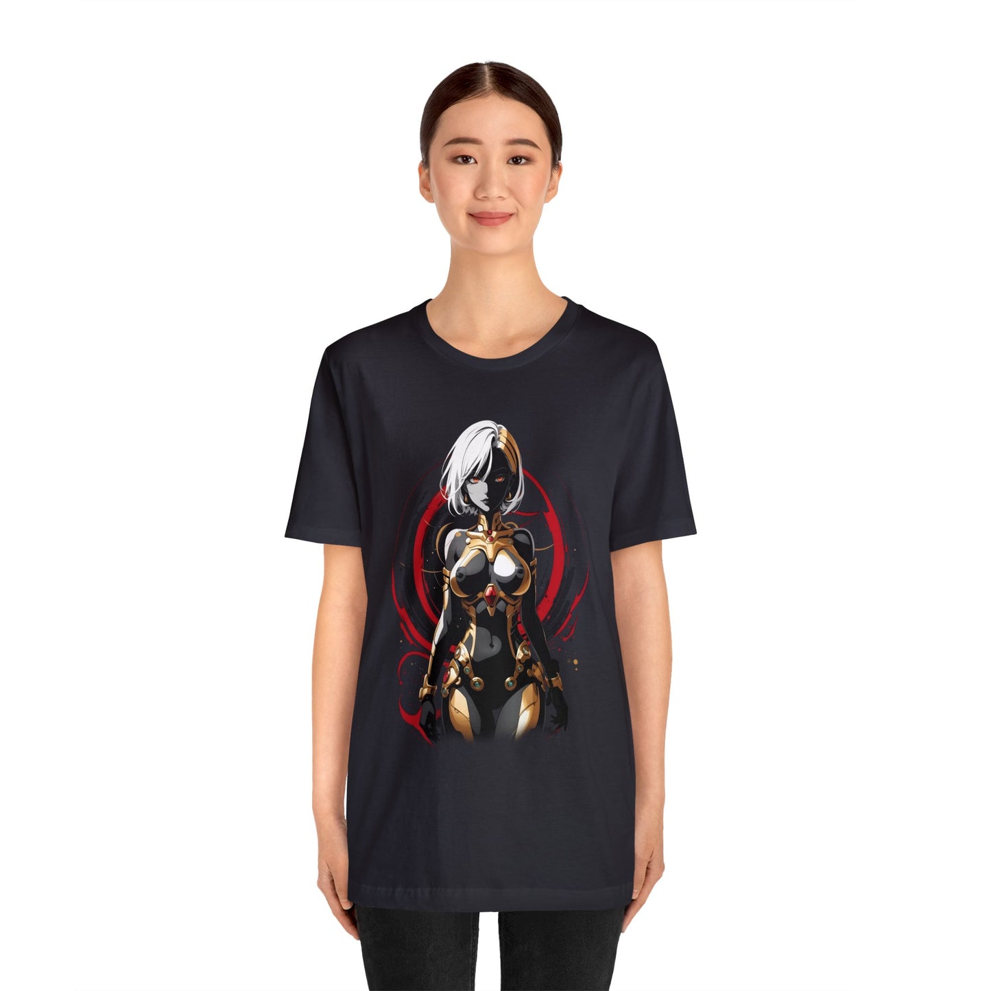 Kǎtōng Piàn - Mecha Girl Collection - Layla - Unisex Jersey Short Sleeve Tee Printify