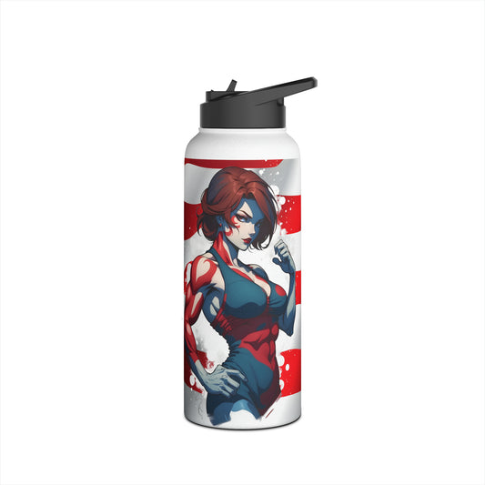 Kǎtōng Piàn - Prized Fighter Collection - America - 004 - Stainless Steel Water Bottle, Standard Lid