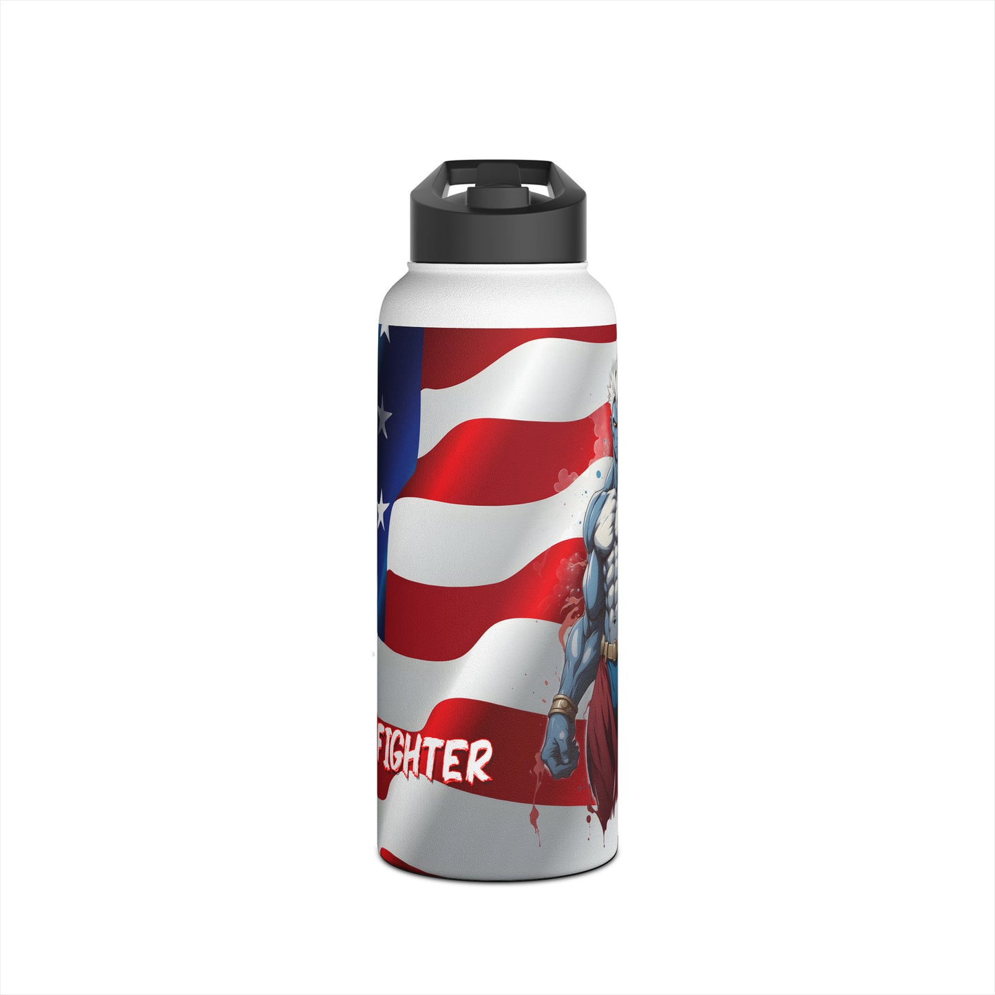 Kǎtōng Piàn - Prized Fighter Collection - America - 002 - Stainless Steel Water Bottle, Standard Lid