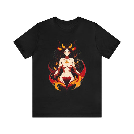 Kǎtōng Piàn - Devil Woman Collection - Ember - Unisex Jersey Short Sleeve Tee Printify