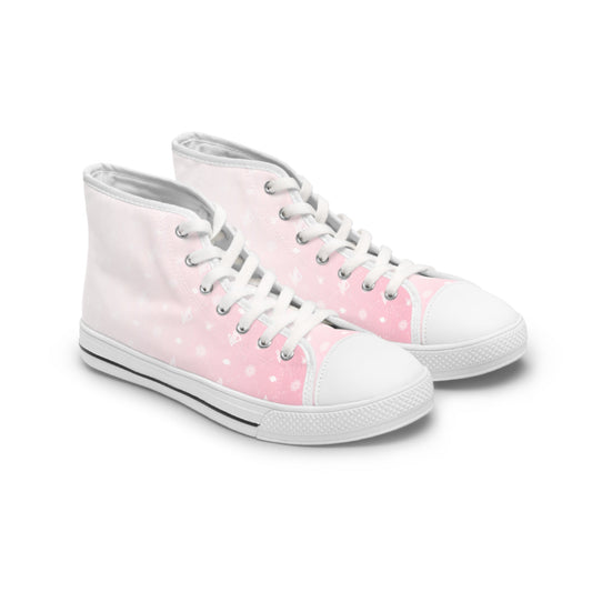 Women’s High Top Sneakers - Pink Ombré Pattern for Stylish Comfort - Verdine Daniels