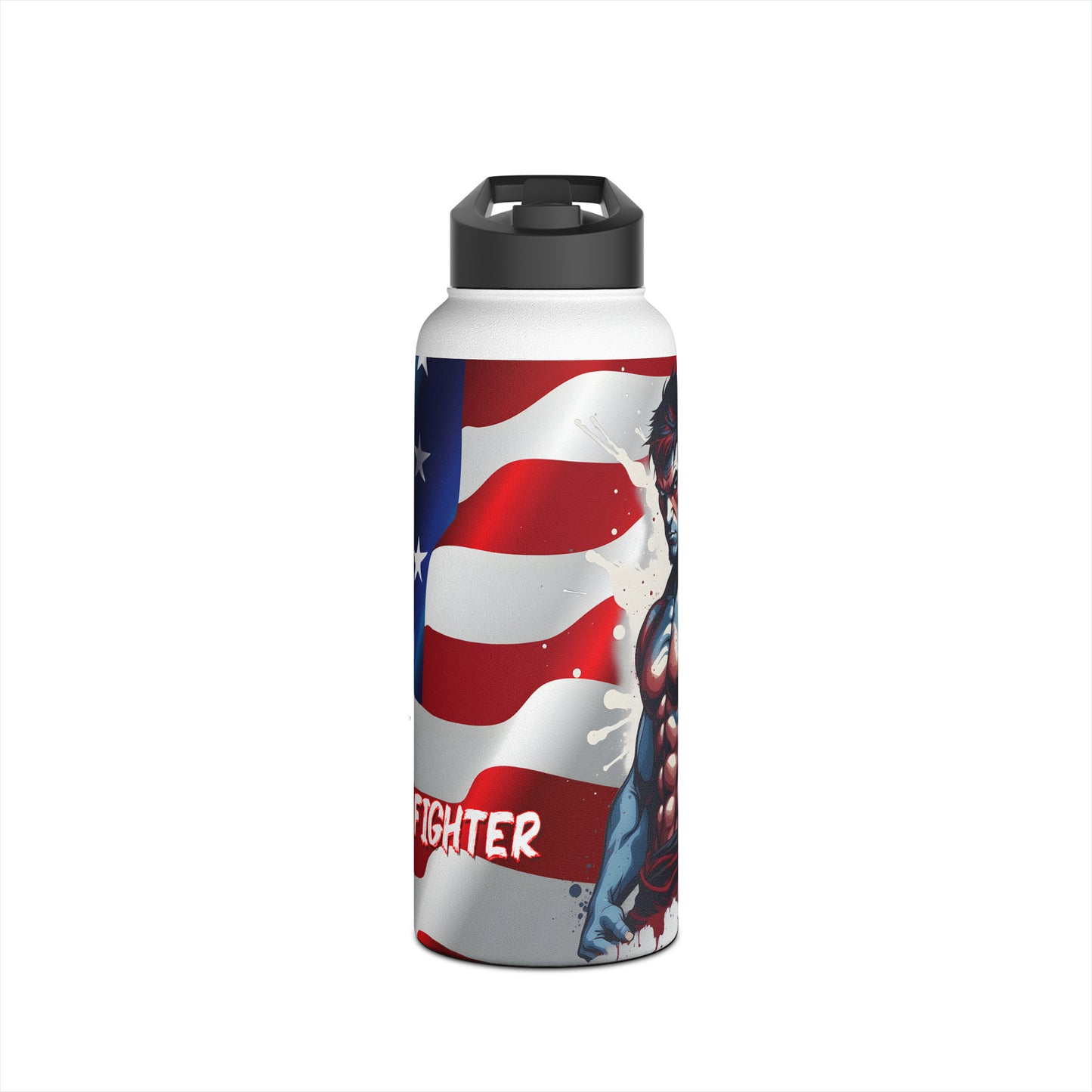 Kǎtōng Piàn - Prized Fighter Collection - America - 005 - Stainless Steel Water Bottle, Standard Lid