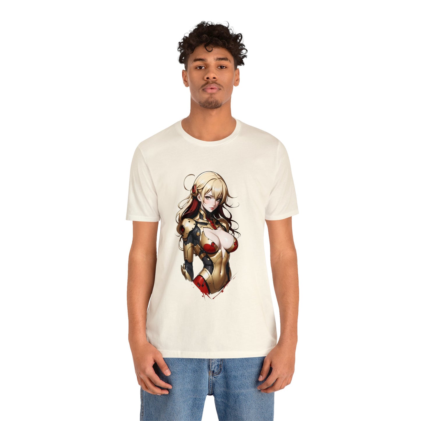 Kǎtōng Piàn - Mecha Girl Collection - Leah - Unisex Jersey Short Sleeve Tee Printify